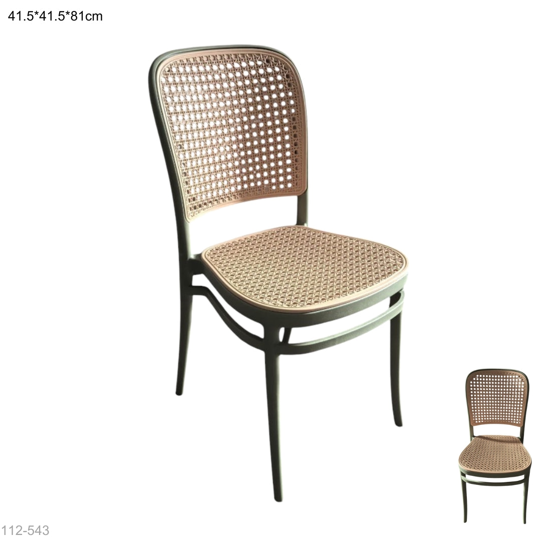 SILLA PLASTICA CHOCOLATE 52.5*40.5*85CM