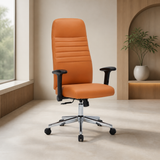 Silla de Oficina Grande Cuerina Chocolate Cap 210LB/95KG en ambiente exterior