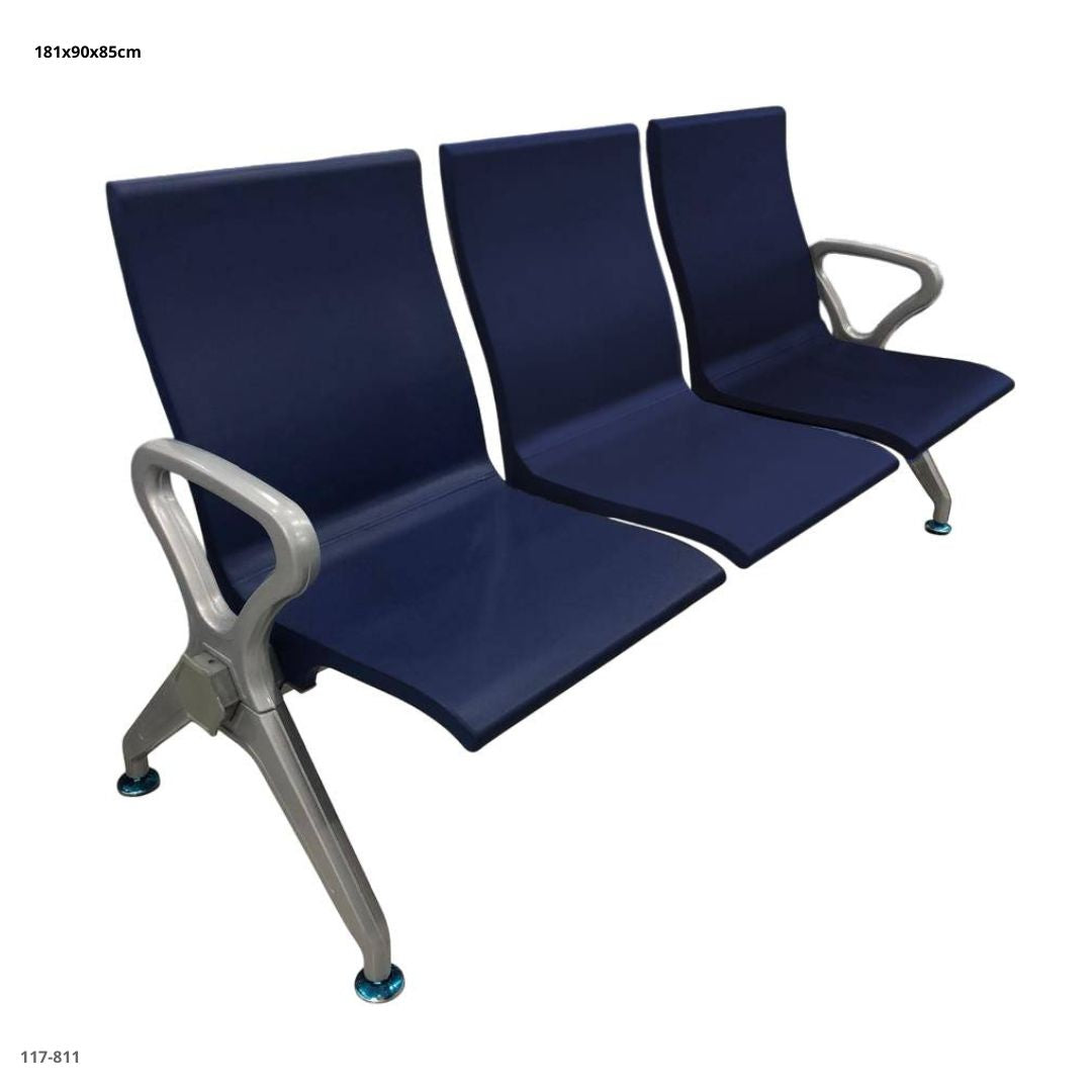 SET 3 SILLAS AZUL PLASTICA