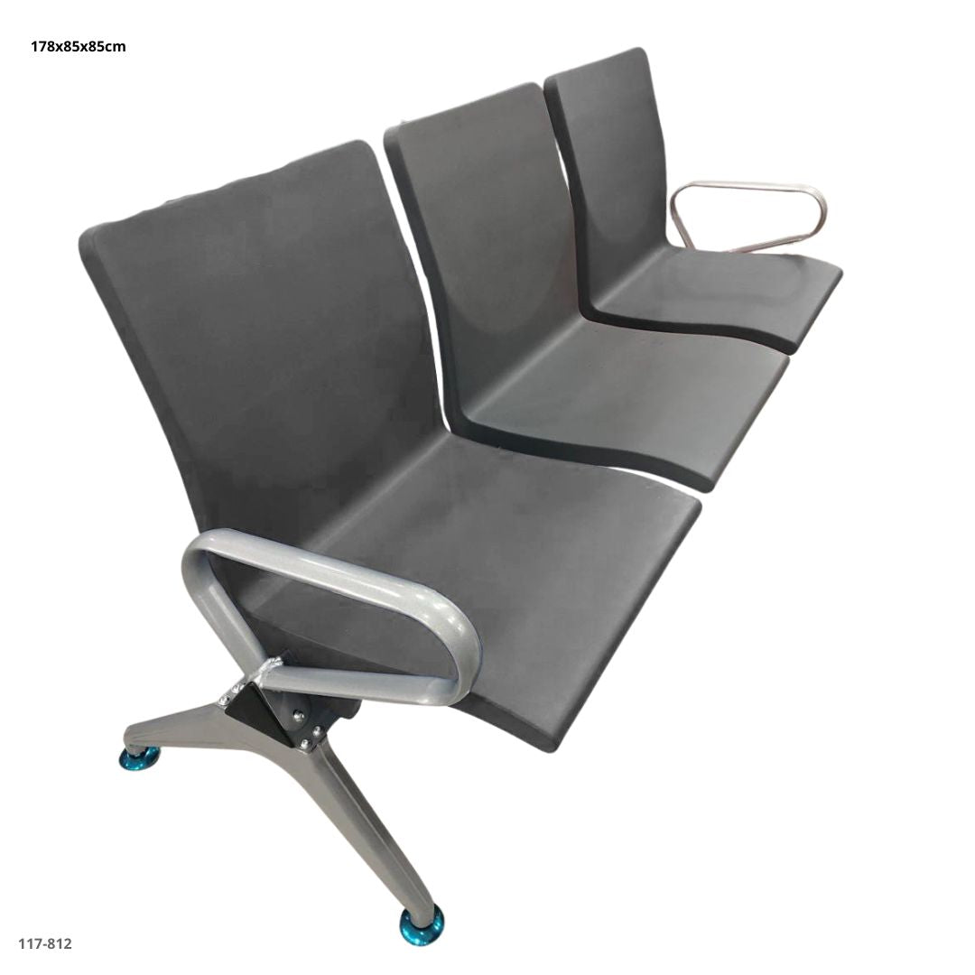 SET 3 SILLAS GRIS PLASTICA