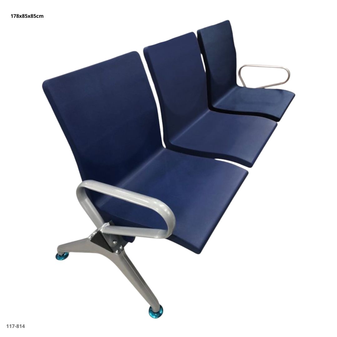 SET 3 SILLAS AZUL PLASTICA