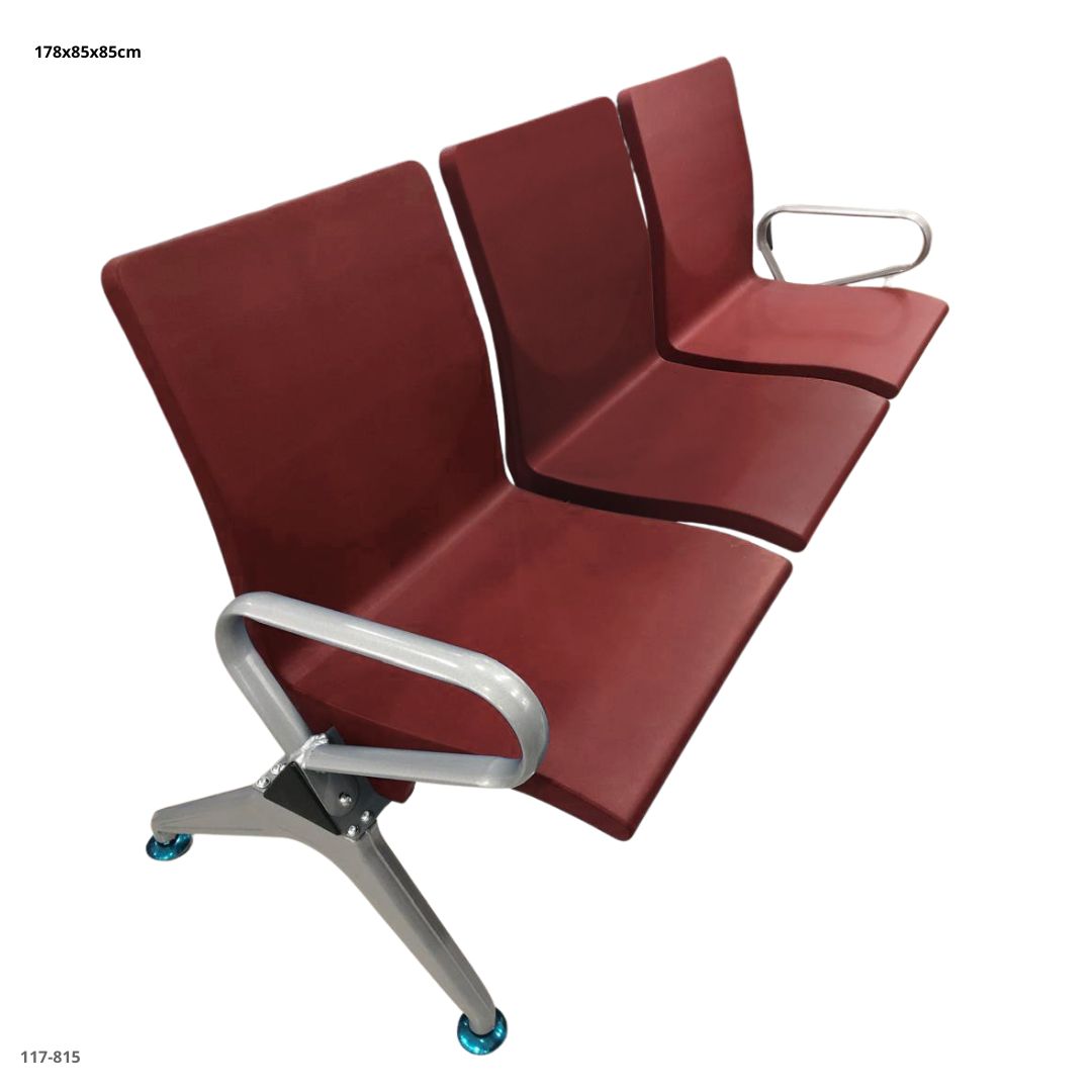 SET 3 SILLAS ROJO VINO PLASTICA