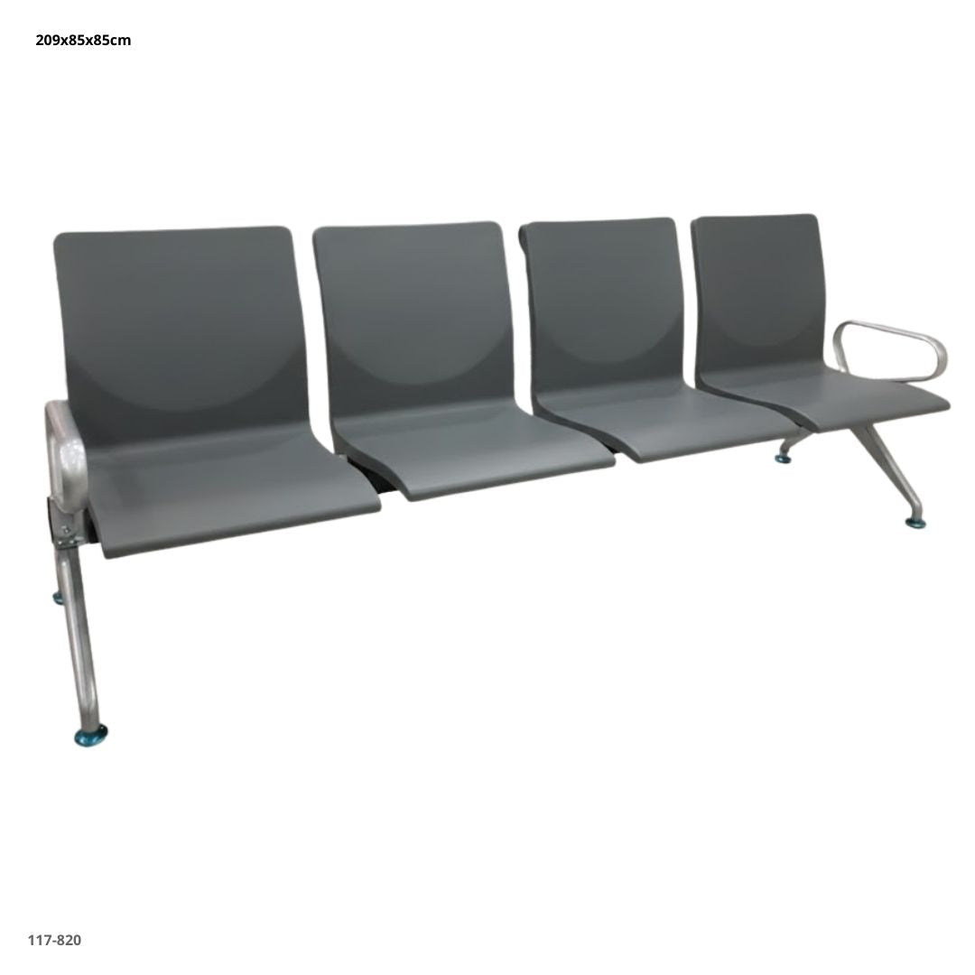 SET 4 SILLAS GRIS PLASTICA