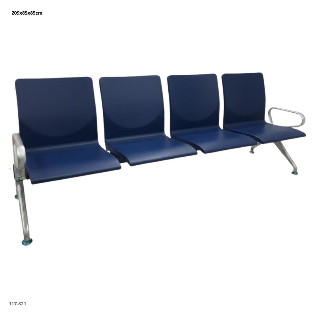 SET 4 SILLAS AZUL PLASTICA