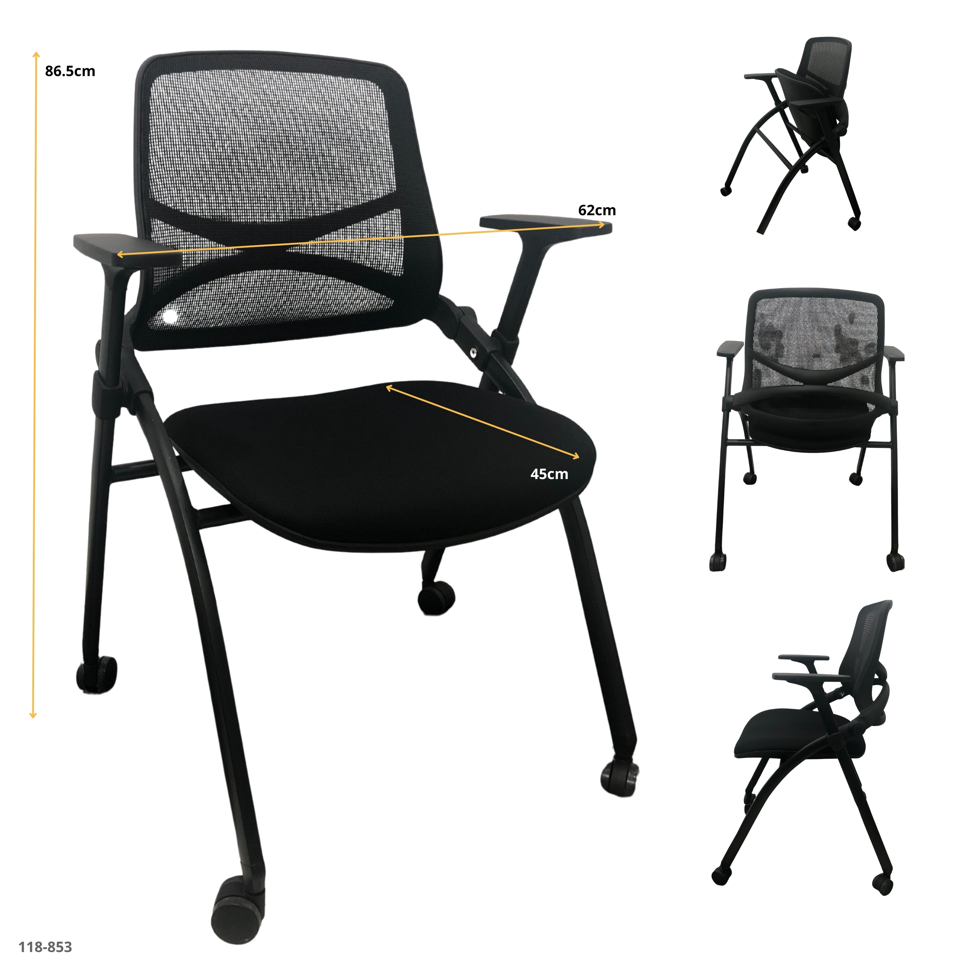 SILLA DE OFICINA NEGRA CON RUEDITAS