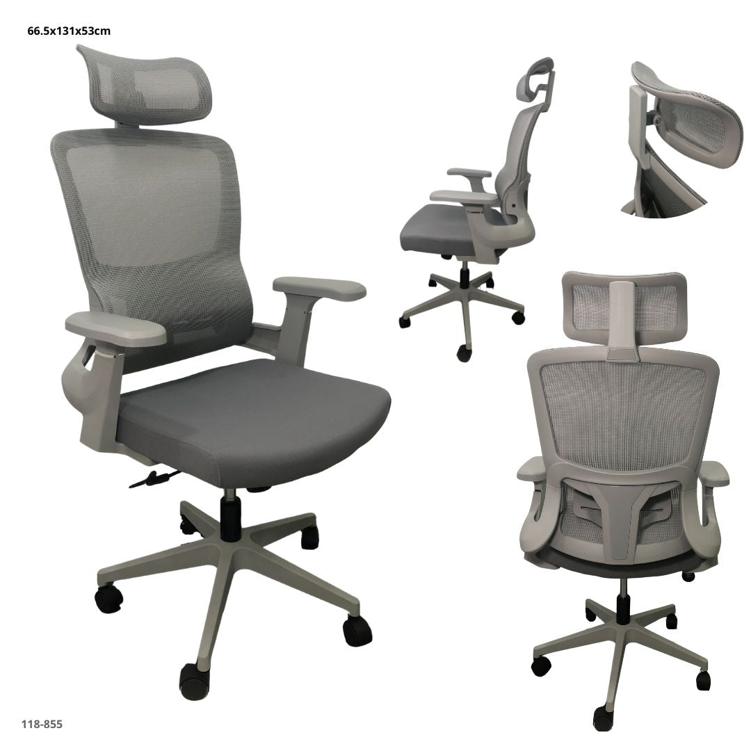 Silla de oficina gris 118-855