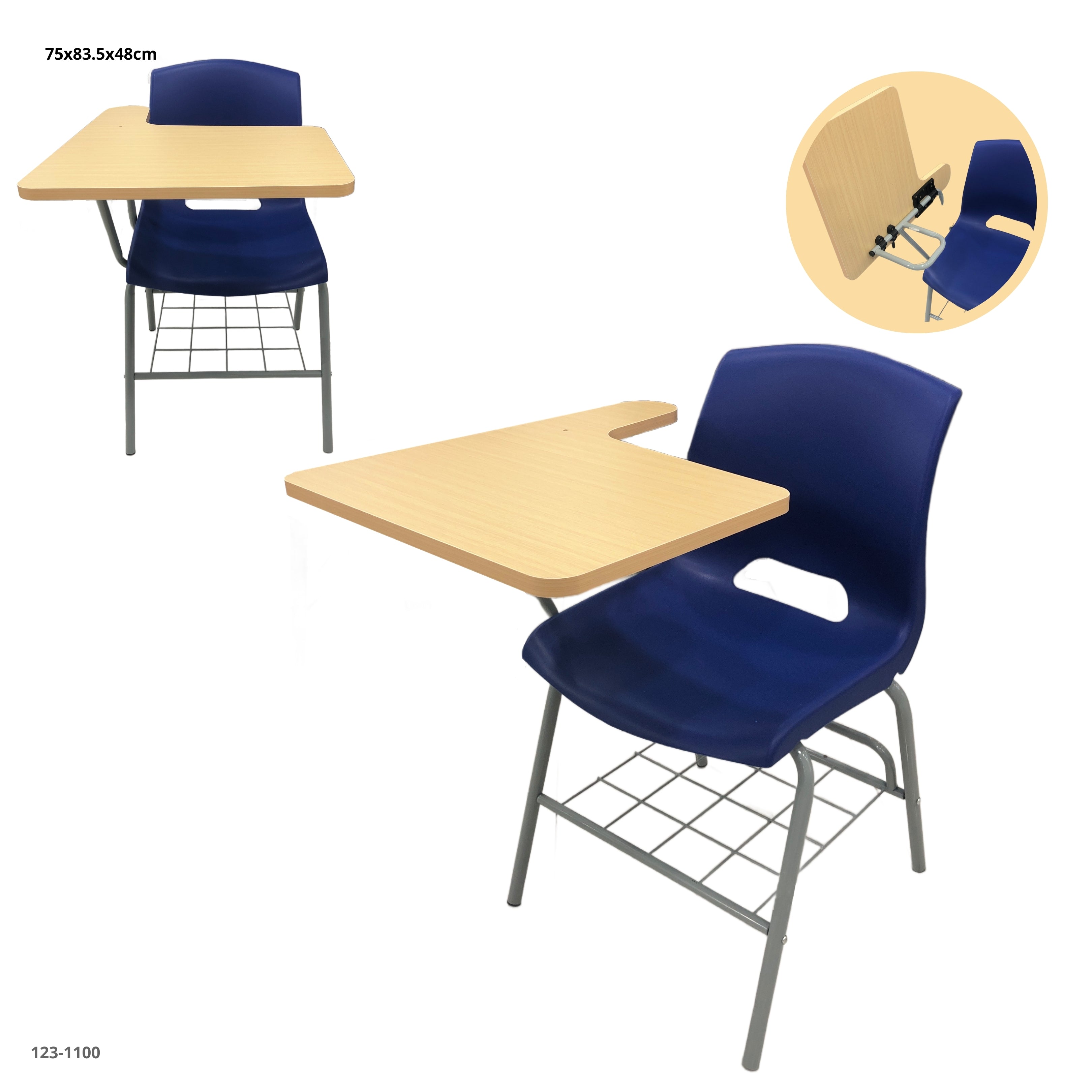 SILLA ESCOLAR PLASTICO AZUL