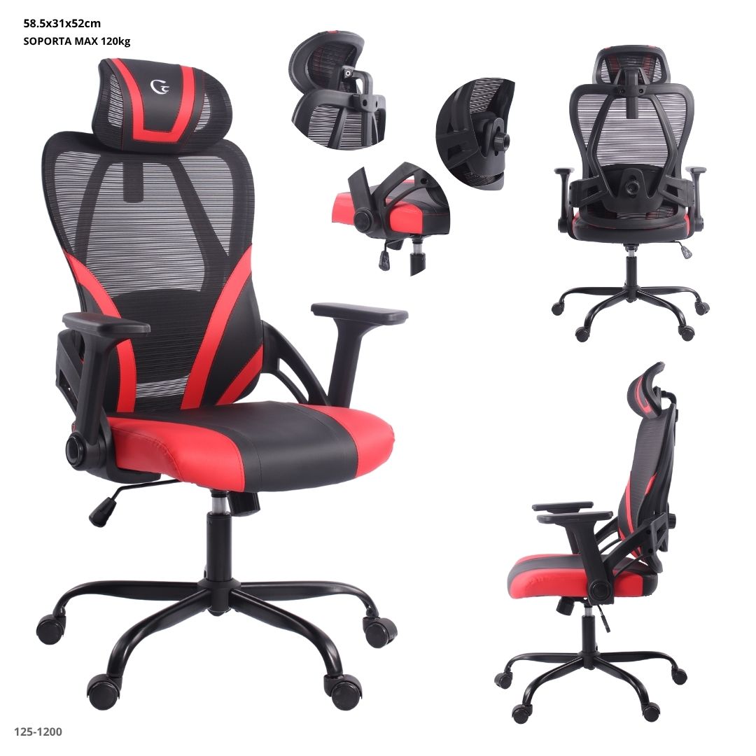 SILLA GAMING NEGRO/ROJO