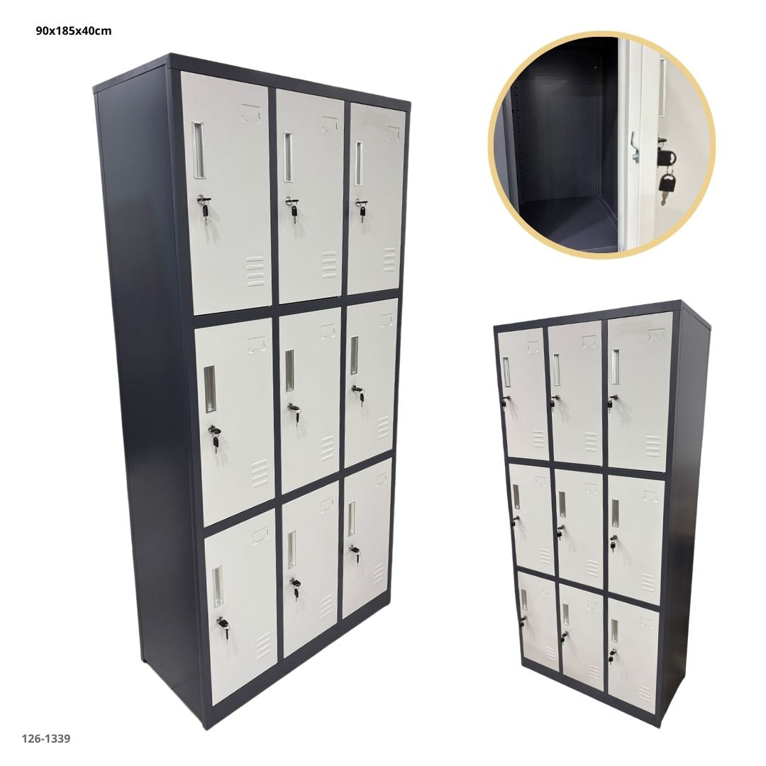 CASILLERO METALICO 9 PUERTAS PLEGABLE