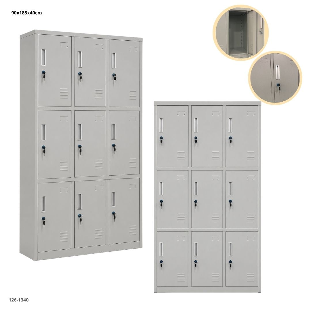 CASILLERO METALICO 9 PUERTAS PLEGABLE