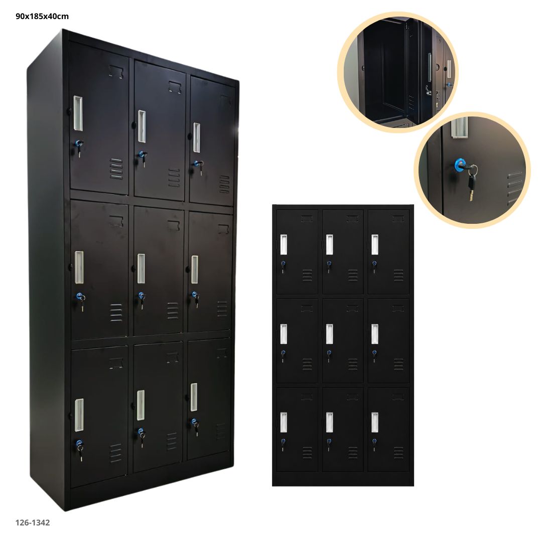 CASILLERO METALICO 9 PUERTAS PLEGABLE