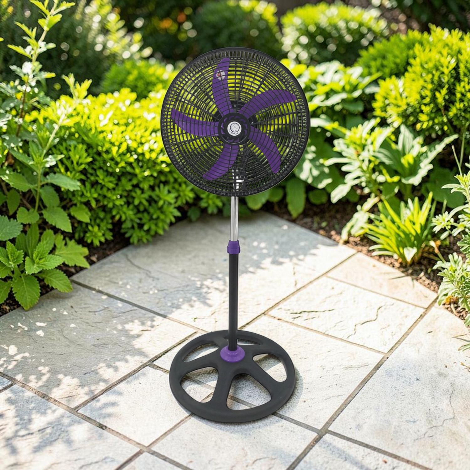 Abanico 18" 5 Aspas Morado en ambiente