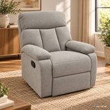 Sillón Reclinable Giratorio Mecedora en Tela Chenille 91x92x99 cm - en ambiente (130-207)