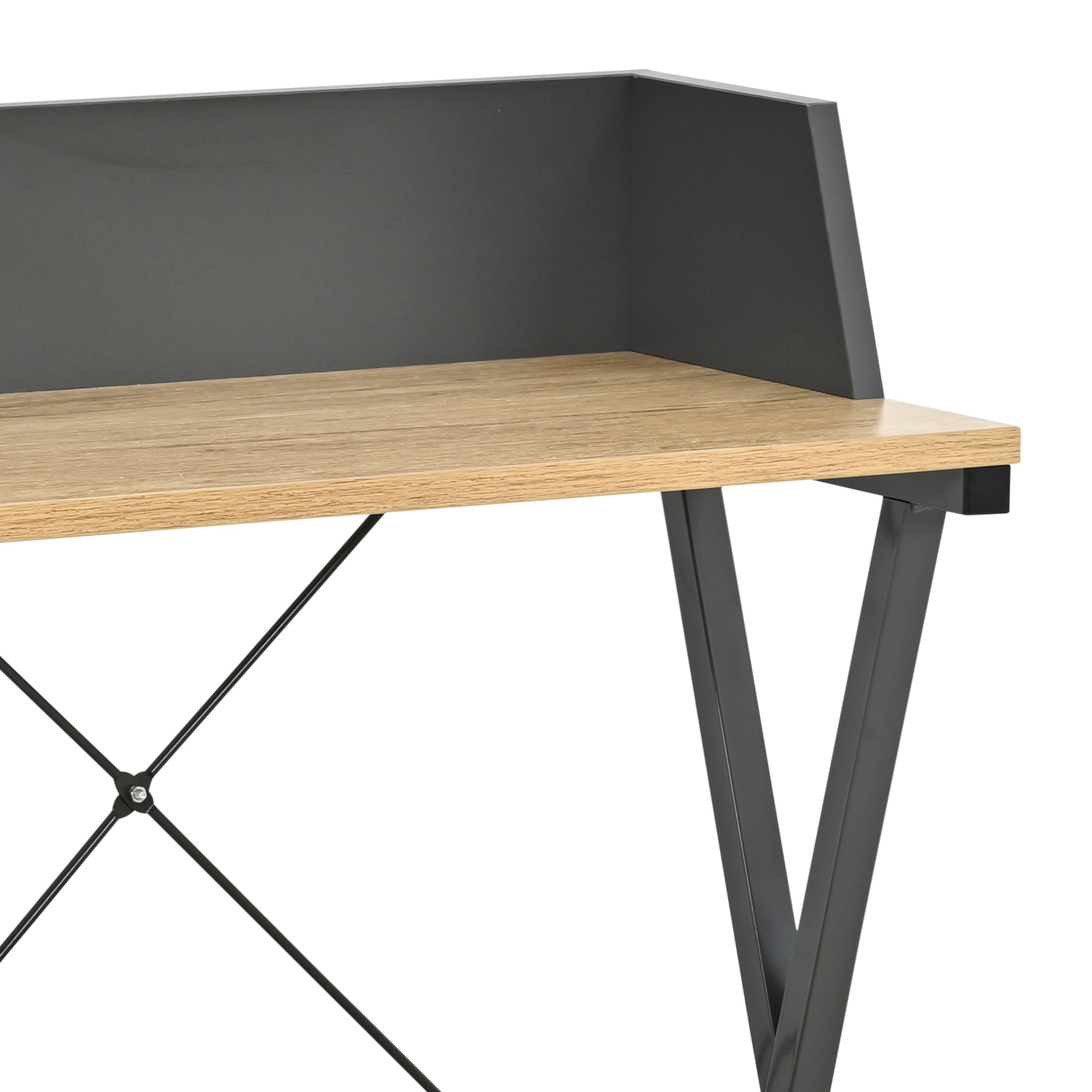 Estante de 3 Niveles Roble y Gris 50x30x84 cm - vista 5 - Ref. 131-301