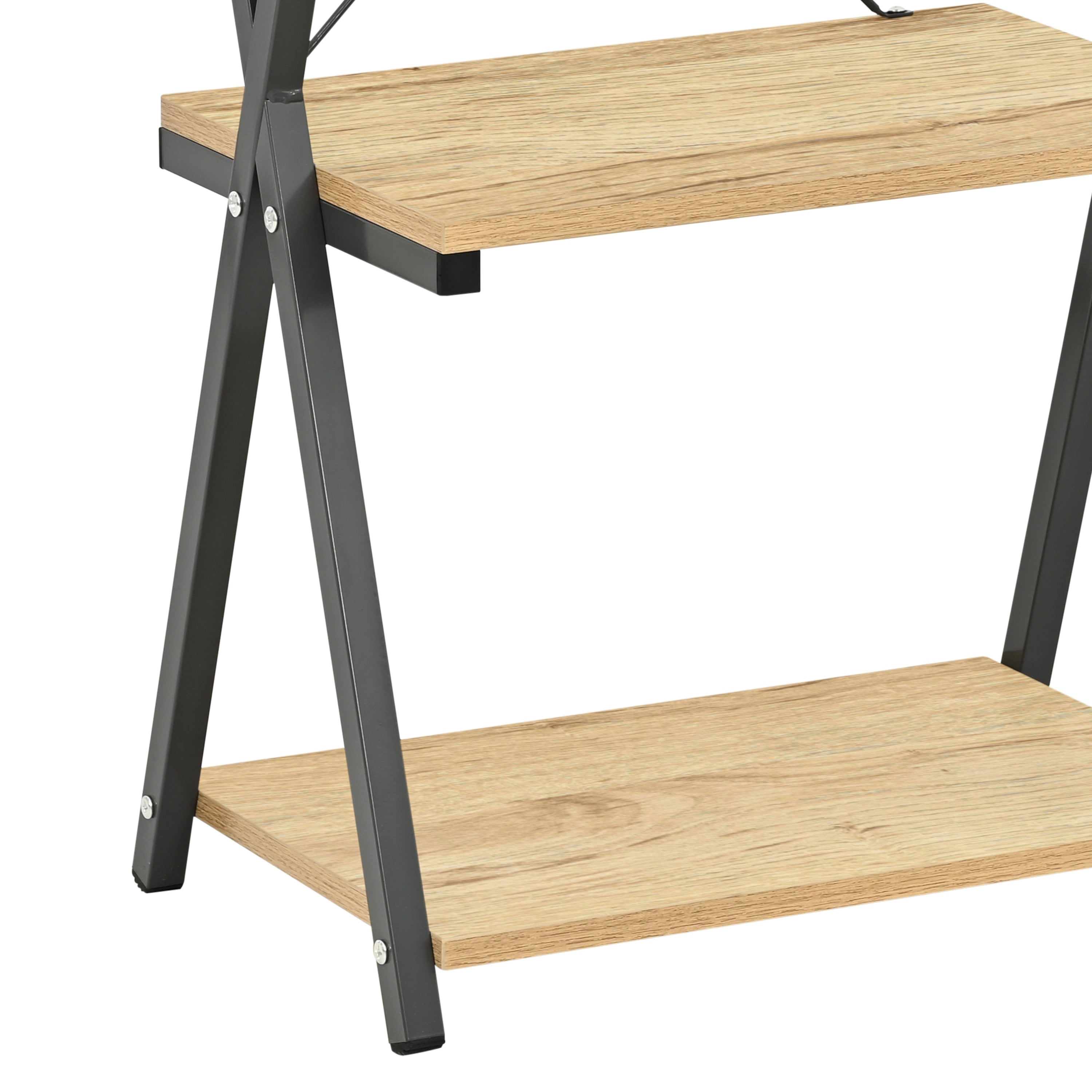 Estante de 3 Niveles Roble y Gris 50x30x84 cm - vista 6 - Ref. 131-301