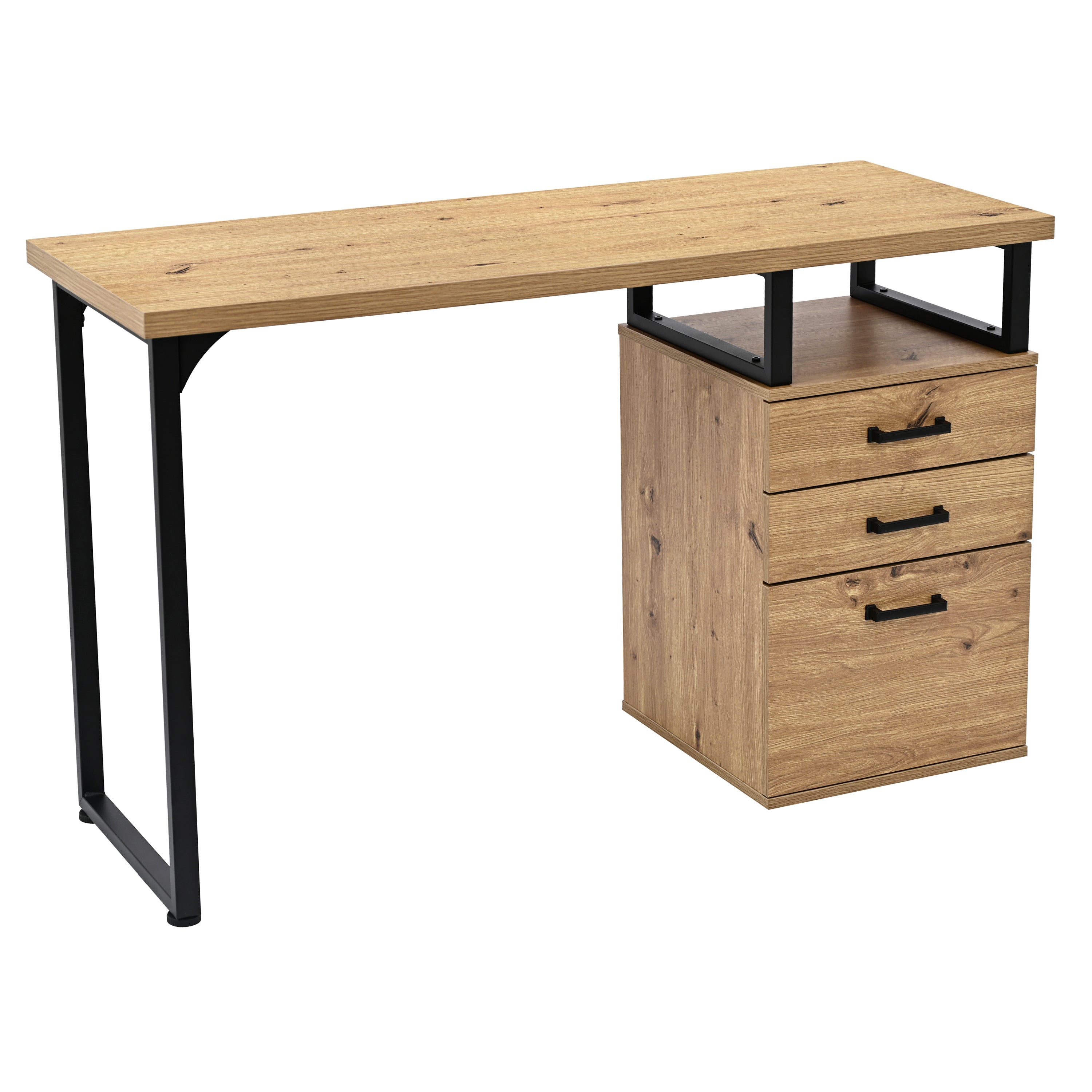 Escritorio con Cajonera de 3 Gavetas 120x45x75 cm - vista 2 - Ref. 131-306