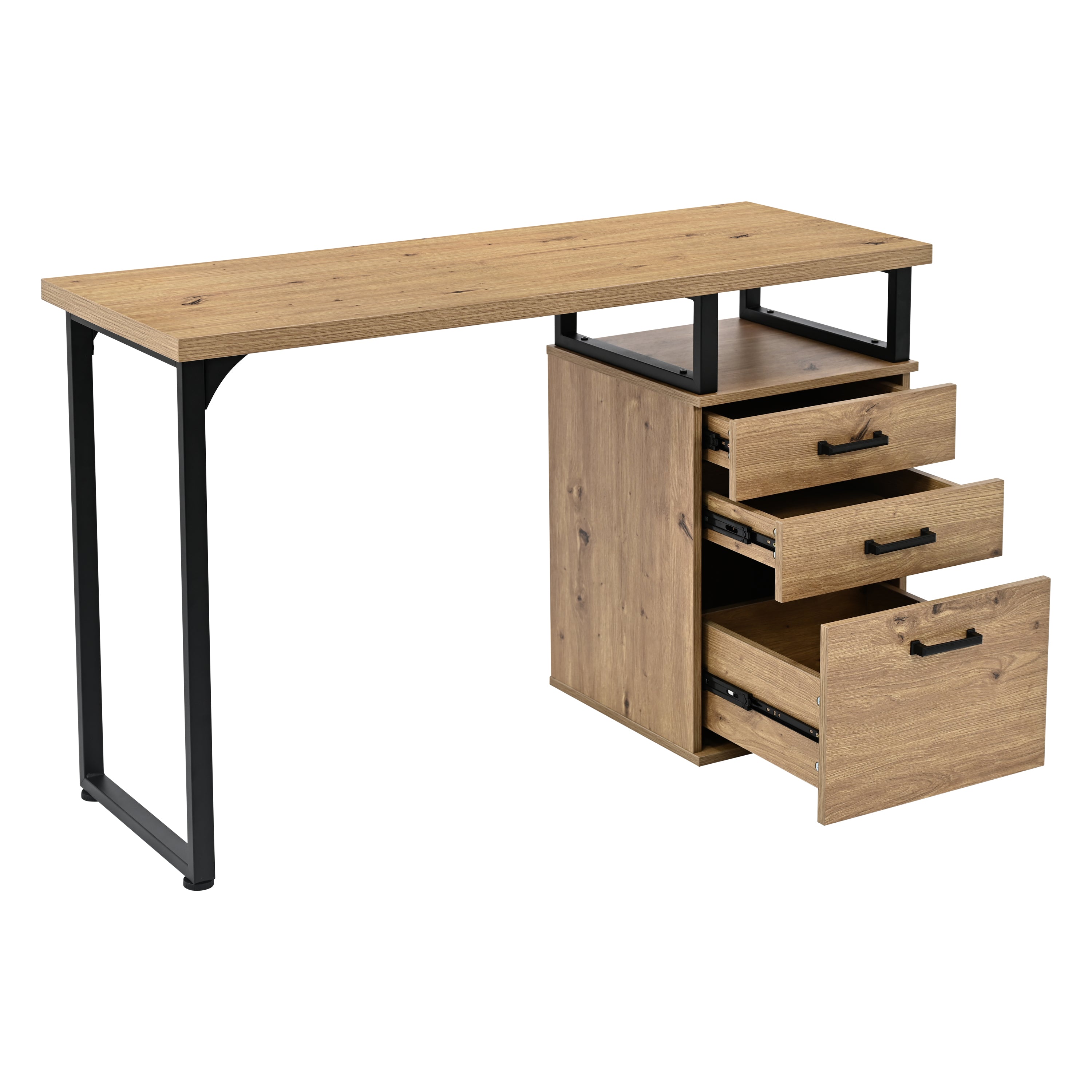 Escritorio con Cajonera de 3 Gavetas 120x45x75 cm - vista 5 - Ref. 131-306