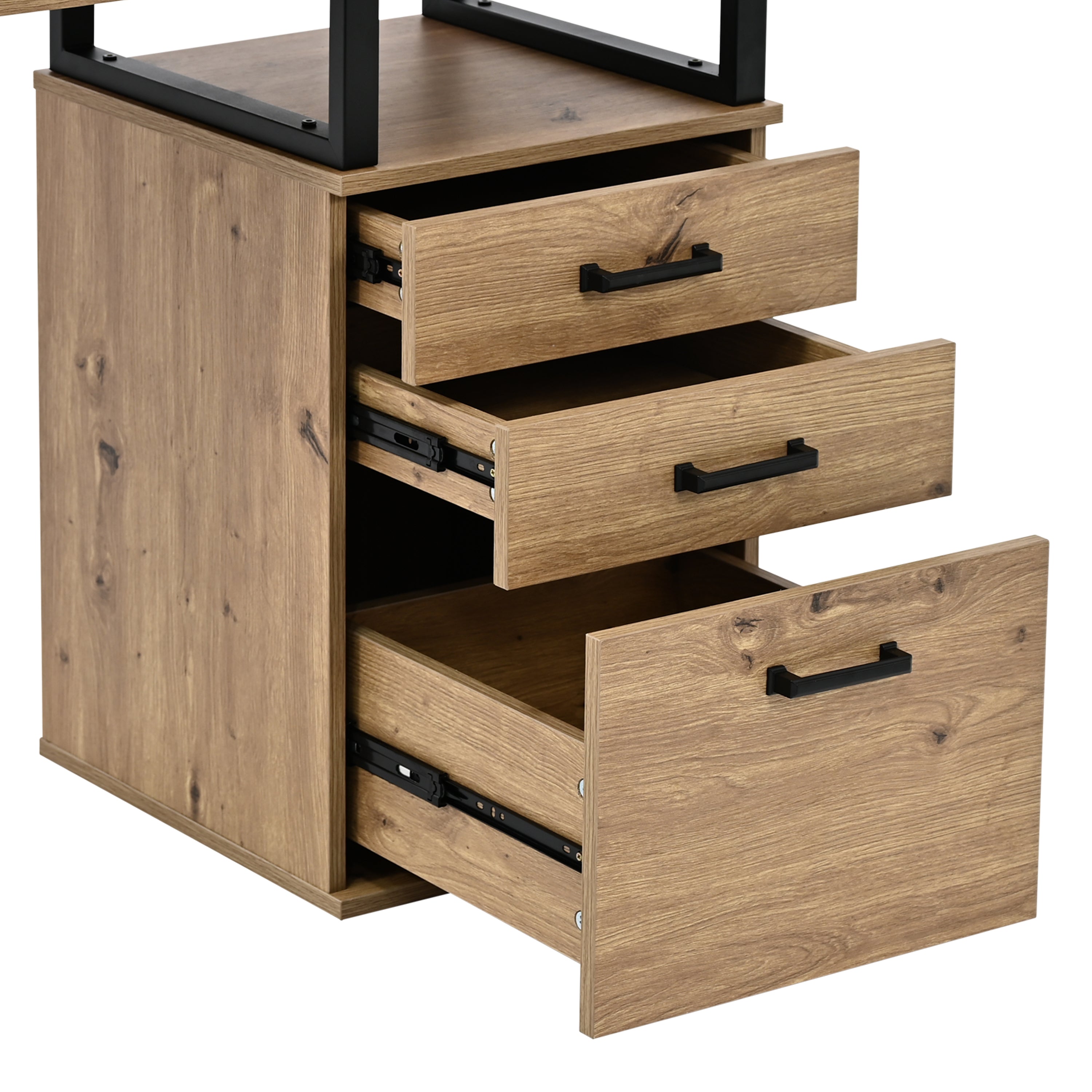 Escritorio con Cajonera de 3 Gavetas 120x45x75 cm - vista 6 - Ref. 131-306