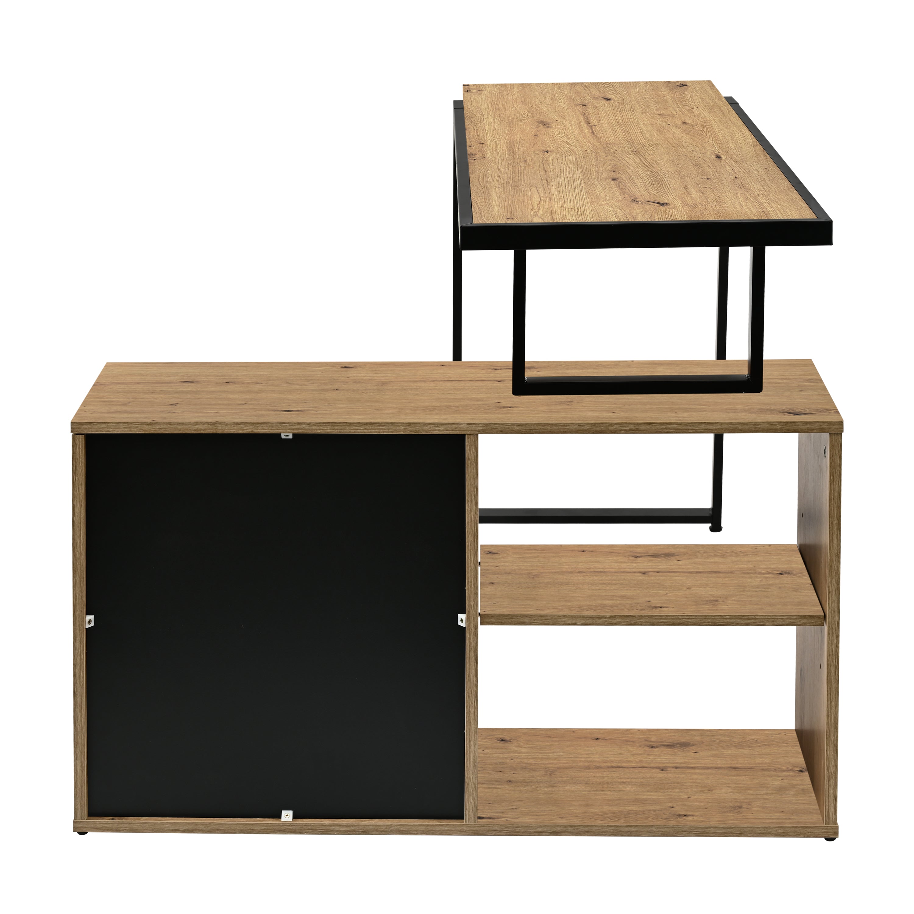 Escritorio en L con Estante y Gabinete 120x90x75 cm - vista 4 - Ref. 131-308