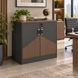 Gabinete de Oficina Chocolate 80x80x40 cm con Llave - en ambiente (132-208)