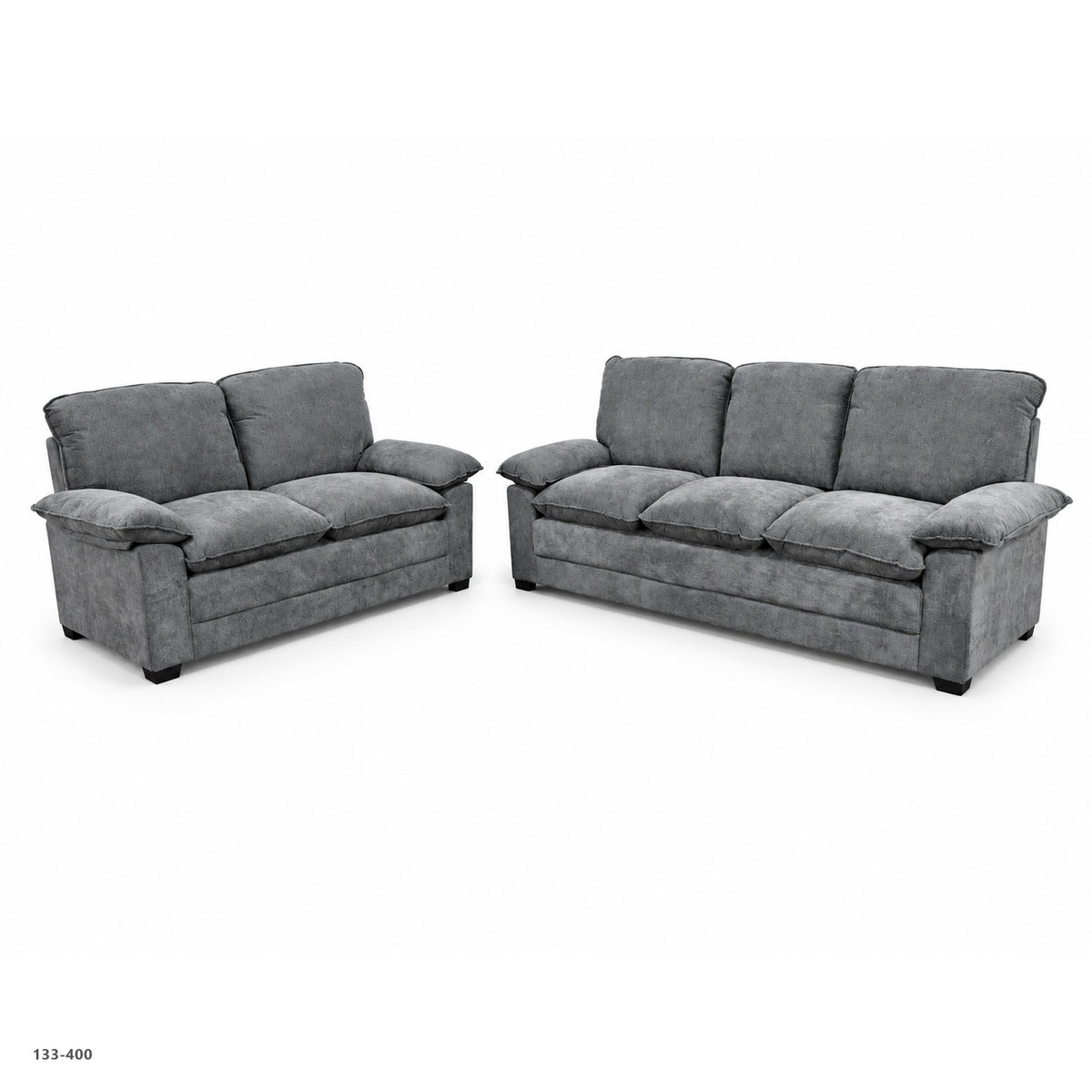 Juego de Sala 5 Puestos en Tela Gris Oscuro - vista 5 - Ref. 133-400