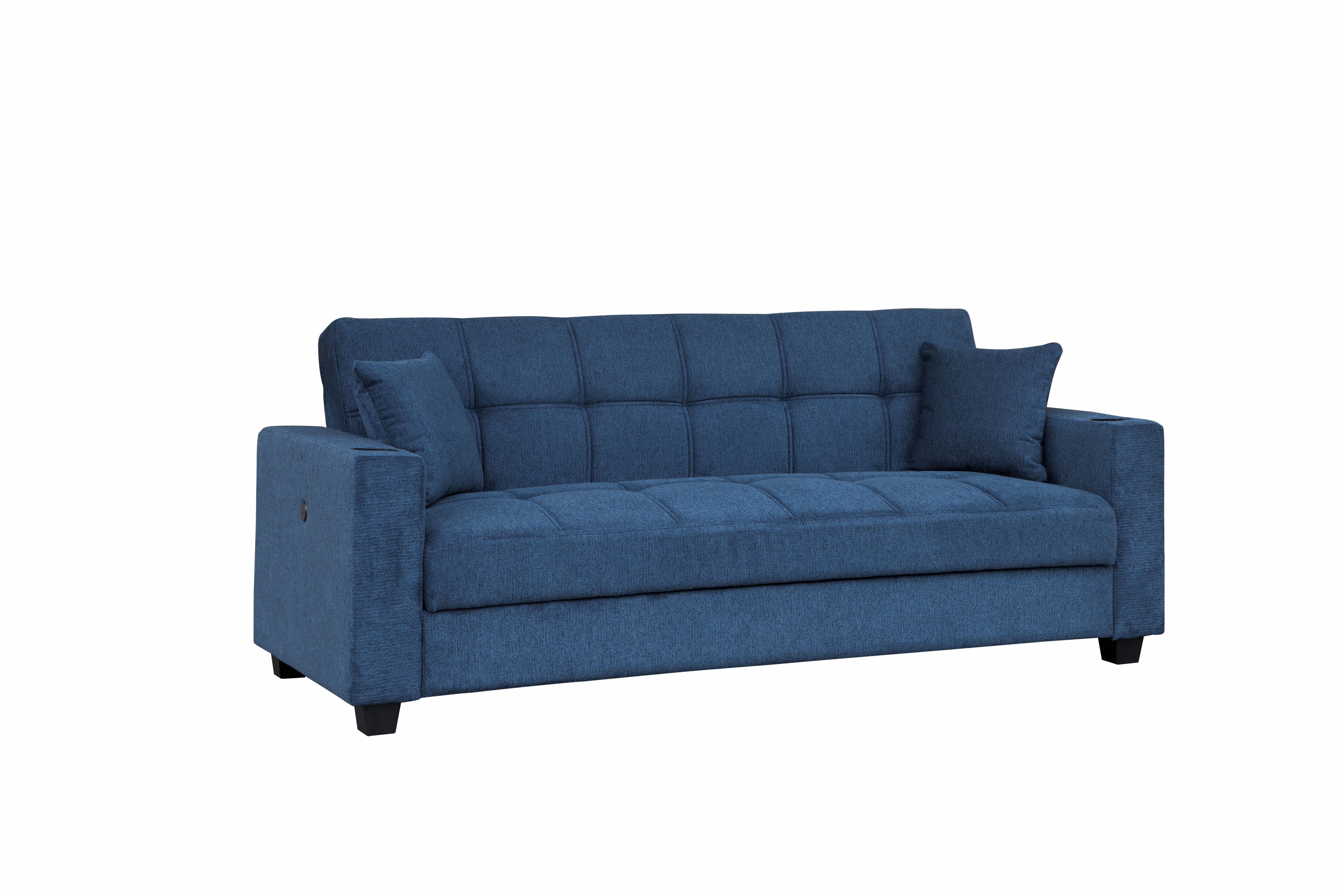 Sofá Cama con Baúl 210 cm Azul - vista 2 - Ref. 165-303