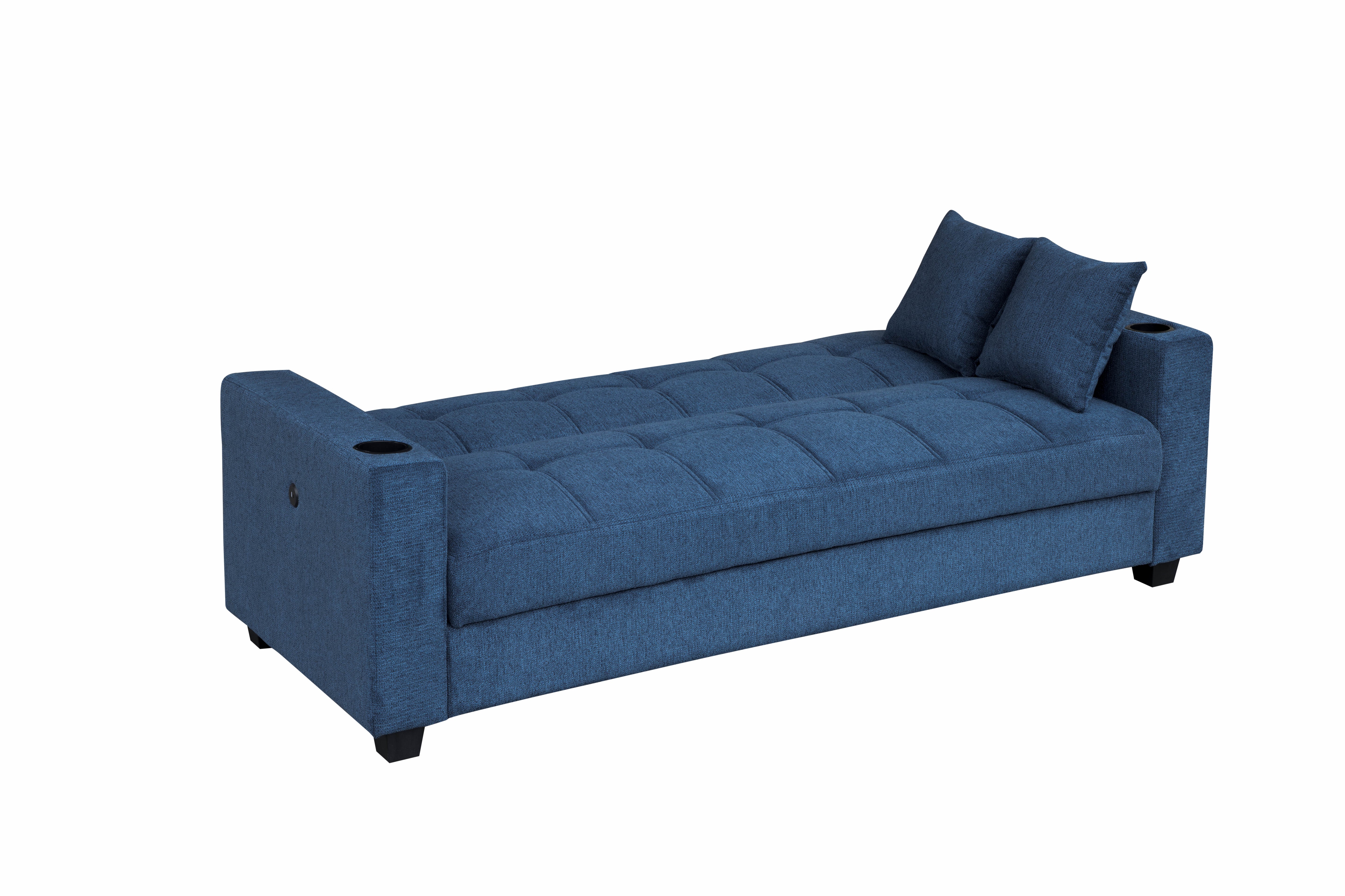 Sofá Cama con Baúl 210 cm Azul - vista 4 - Ref. 165-303