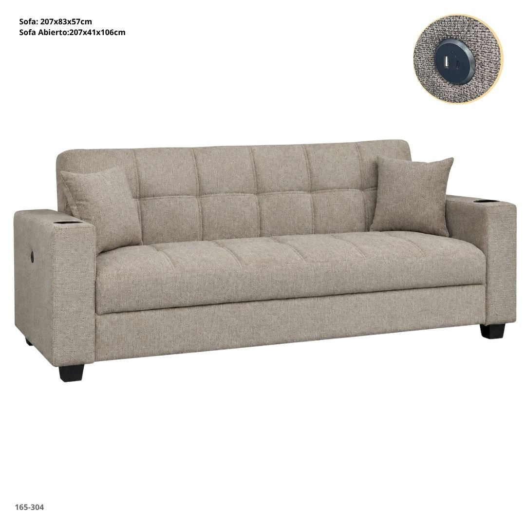Sofa Bed with Storage 210 cm