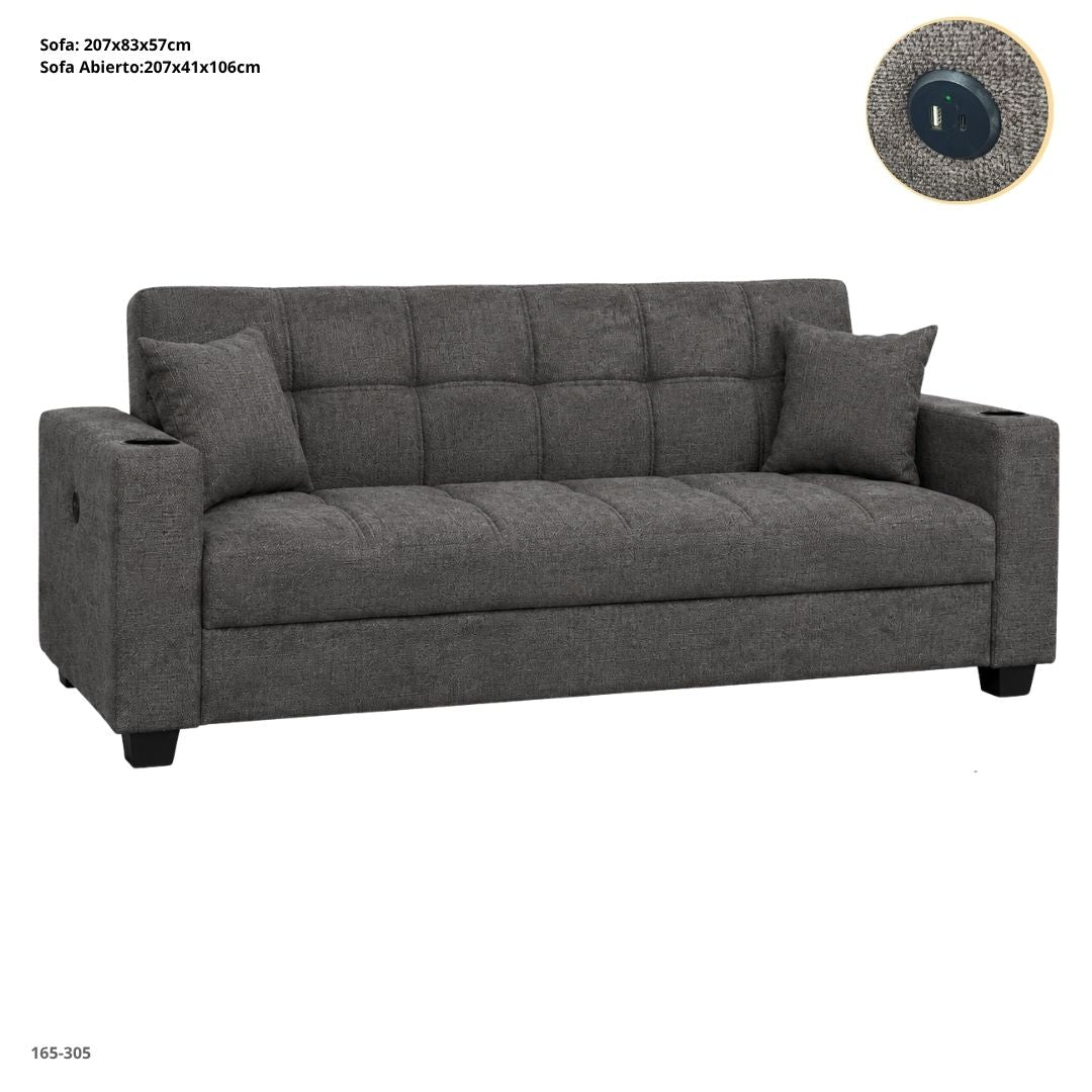 Sofa Bed with Storage 210 cm