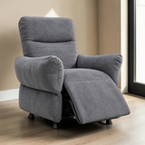 Sillón Reclinable Eléctrico Comprimido Gris Oscuro en ambiente