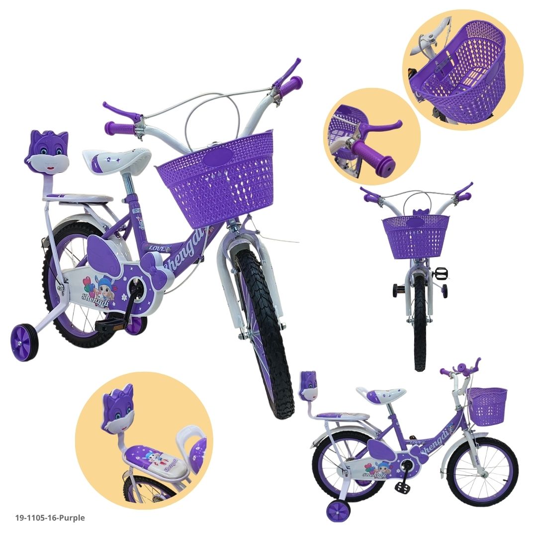 Bicicleta Infantil Morado 16" - Ref. 19-1105-16-Purple