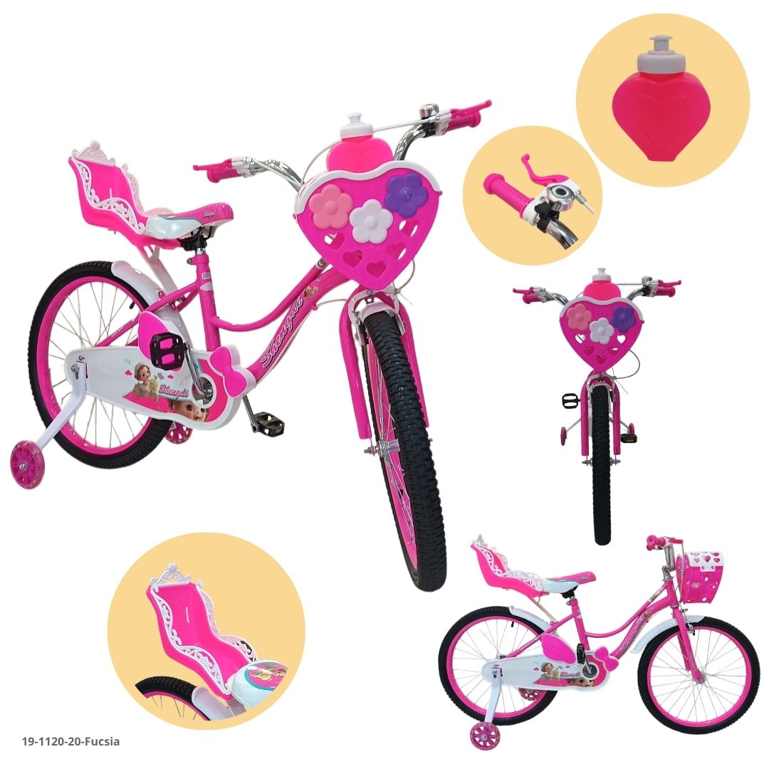 Bicicleta Infantil Fucsia 20" - Ref. 19-1120-20-Fucsia