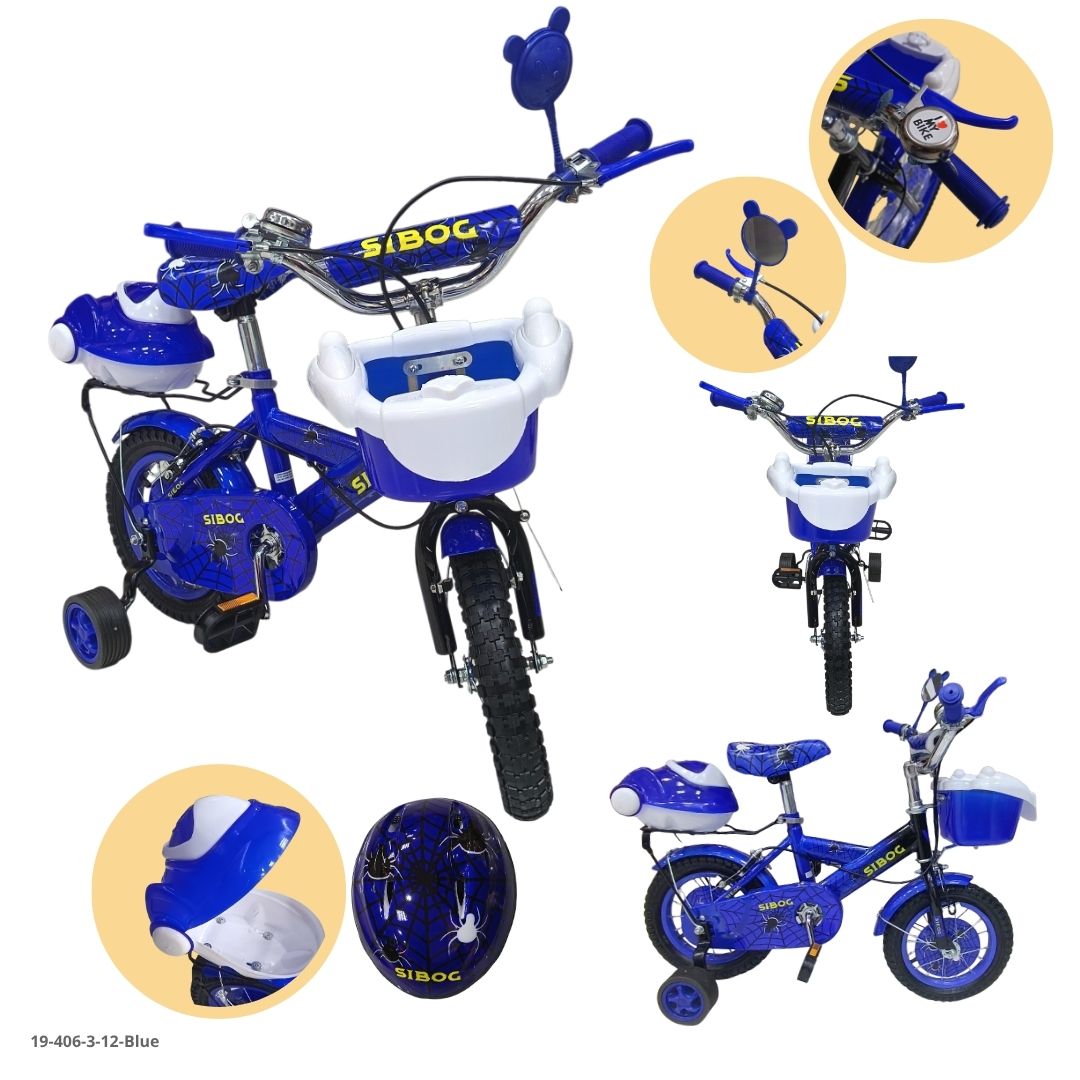 Bicicleta Infantil Azul 12" - Ref. 19-406-3-12-Blue