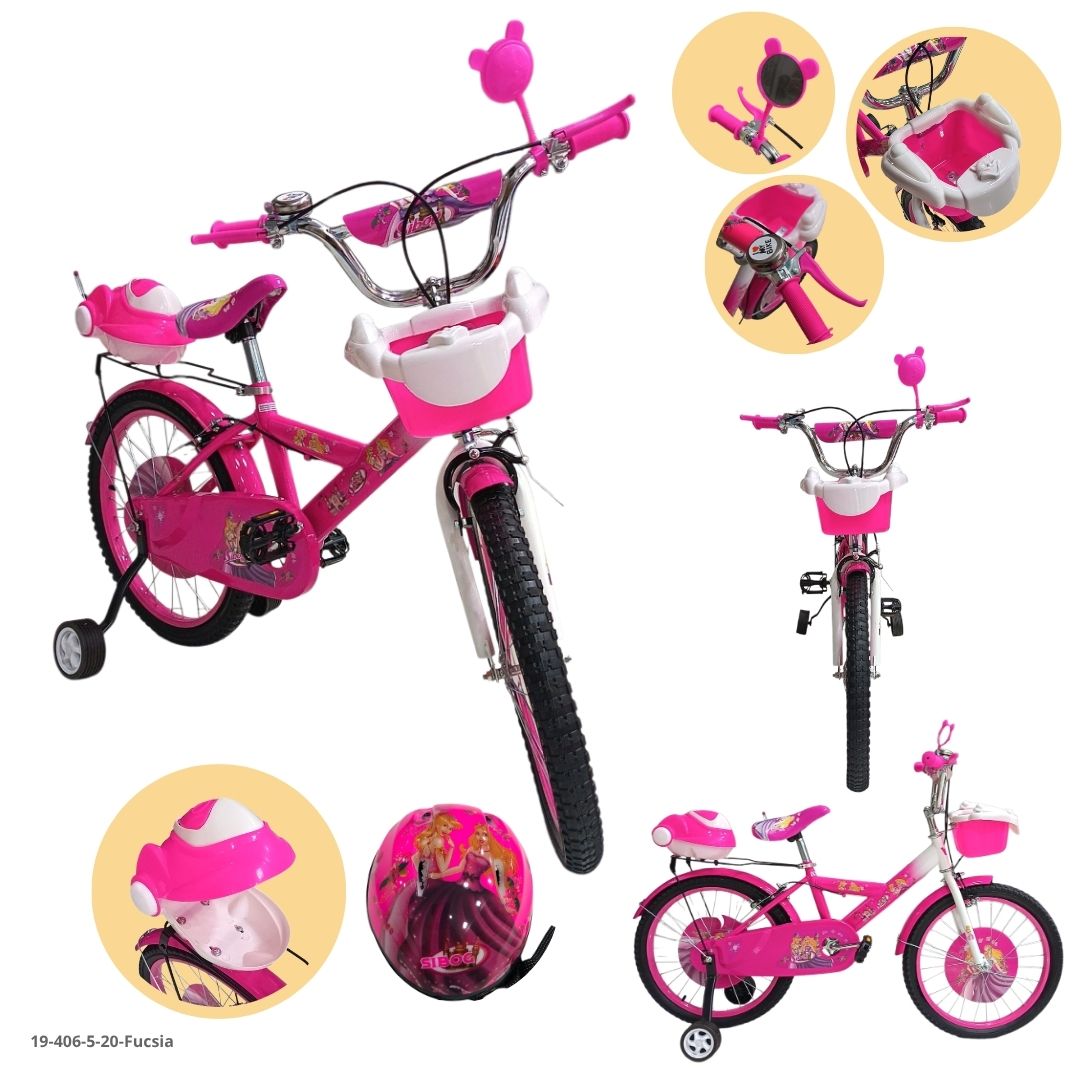 Bicicleta Infantil Fucsia 20" - Ref. 19-406-5-20-Fucsia
