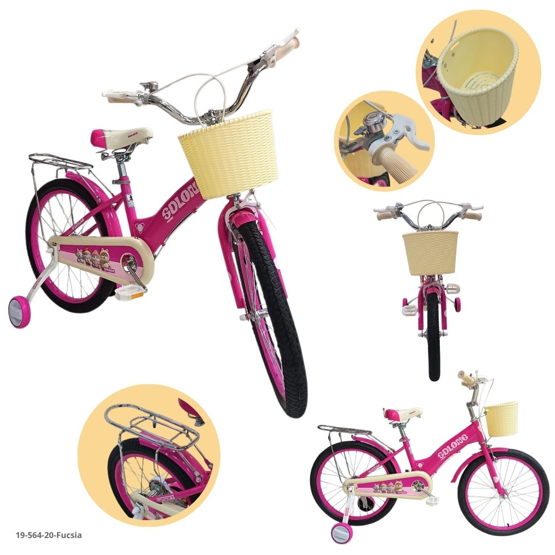 Bicicleta Infantil Fucsia 20" - Ref. 19-564-20-Fucsia