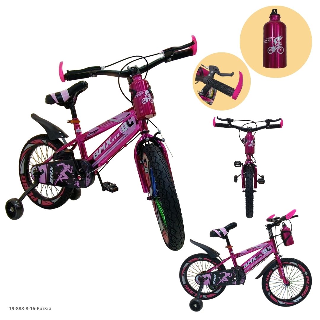 Bicicleta Infantil Fucsia - Ref. 19-888-8-16-Fucsia