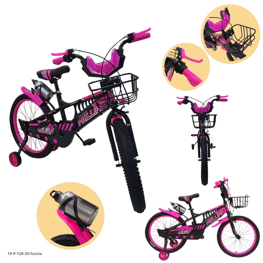 Bicicleta Infantil Fucsia 20" - Ref. 19-P-128-20-fucsia