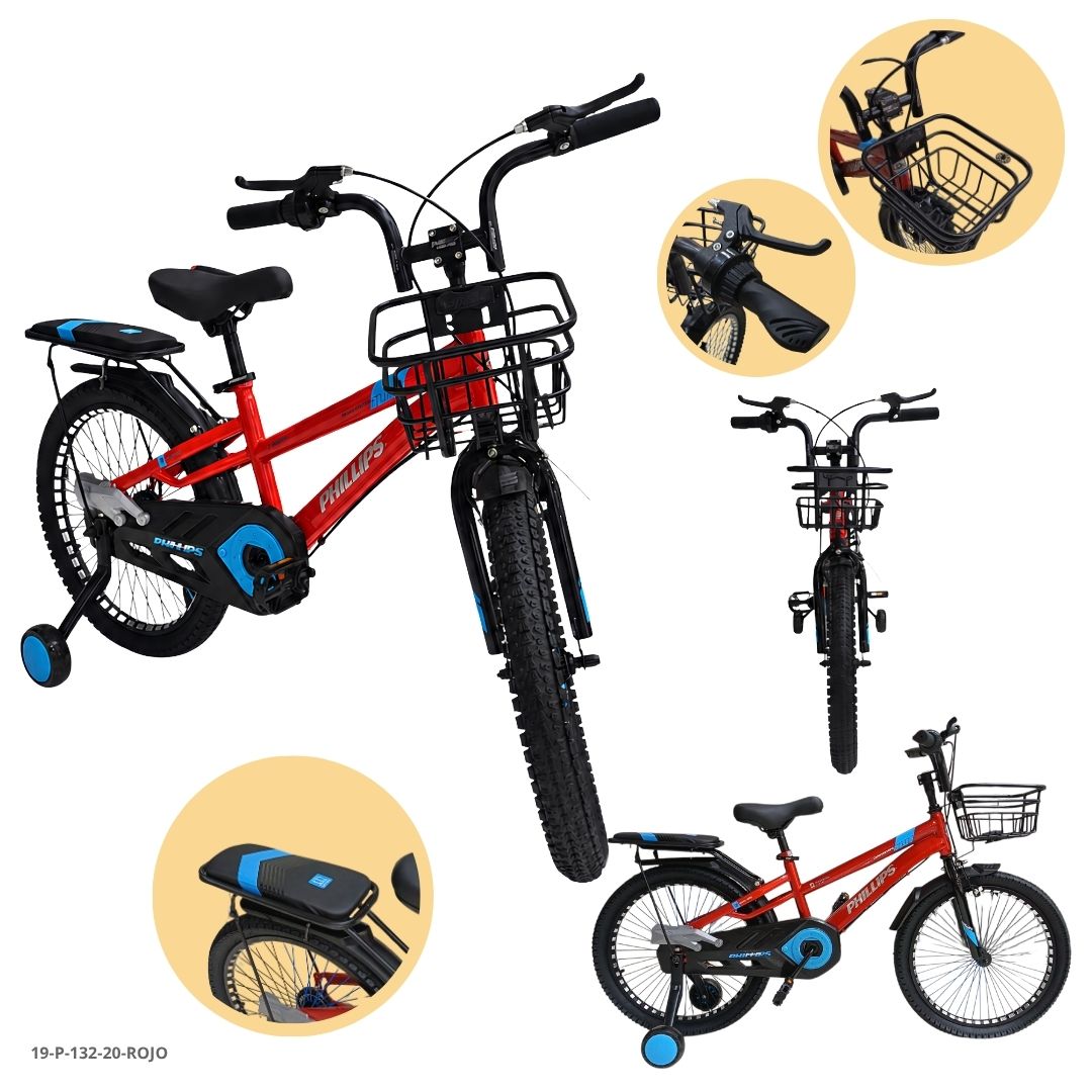 Bicicleta Infantil Ref. 19-P-132 Rojo - Ref. 19-P-132-20-Rojo