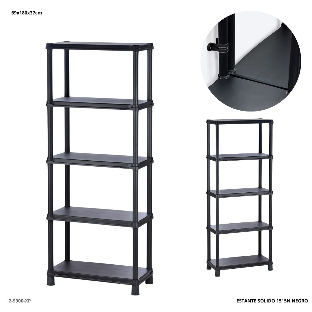 ESTANTE SOLIDO 15' 5N NEGRO