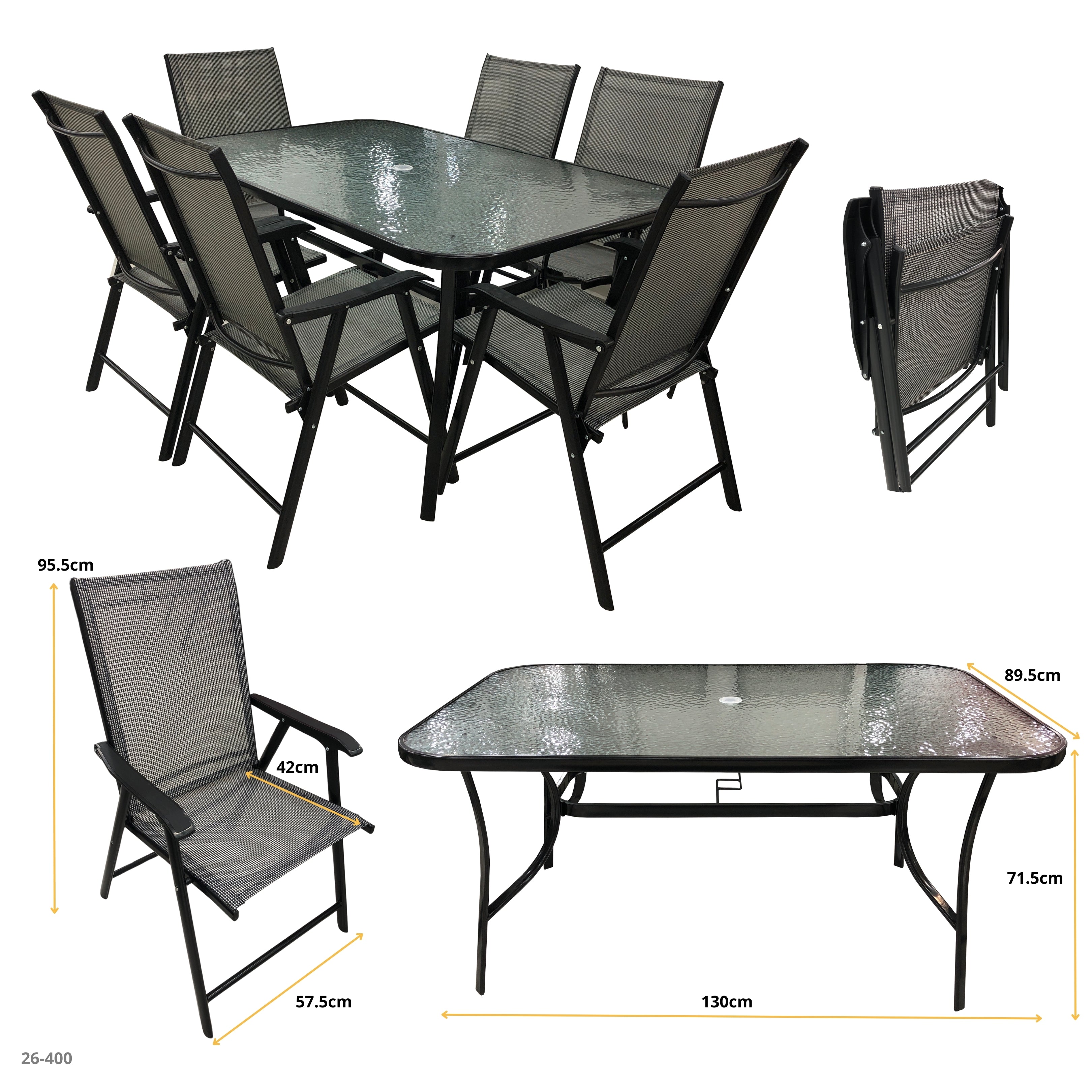 JGO DE TERRAZA 6 SILLAS+MESA 151x93x6cm