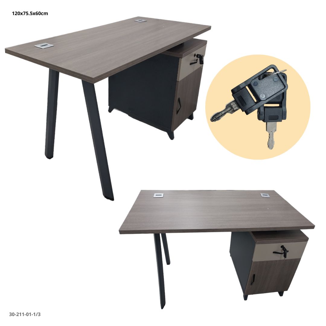 ESCRITORIO 120*60*75CM P/METALICAS CON GABINETE