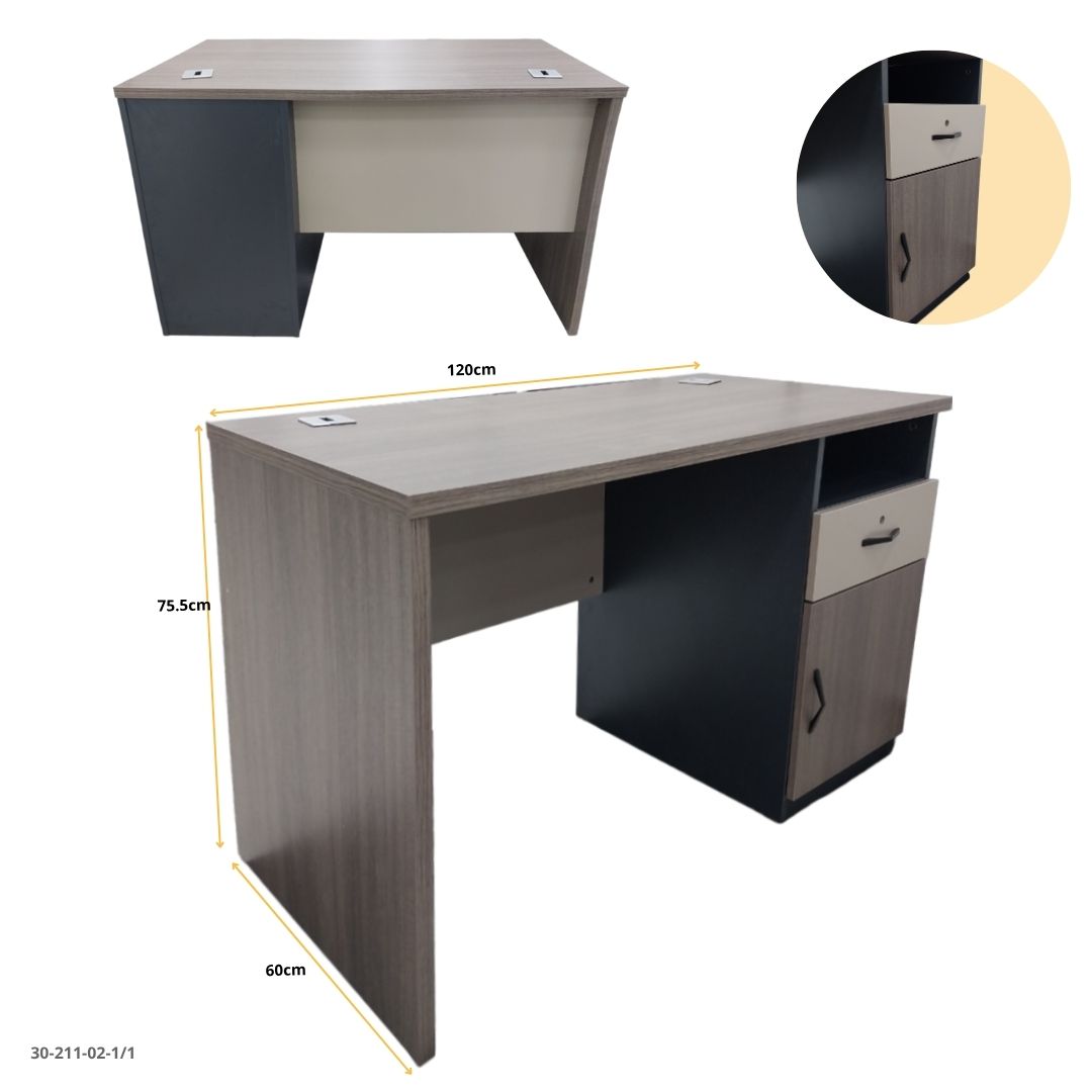 ESCRITORIO 120*60*75CM CON GABINETE