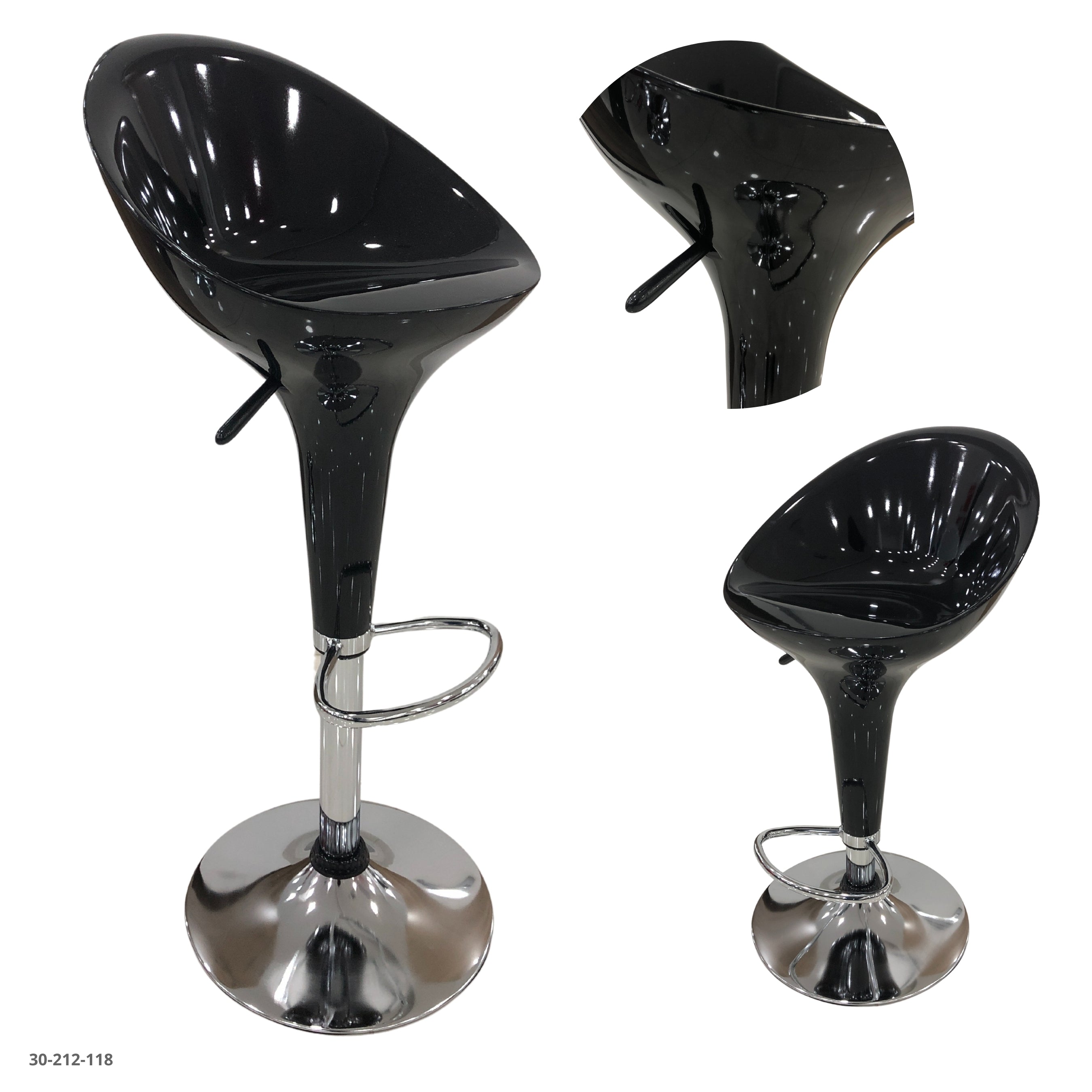 WHITE ACRYLIC BAR CHAIR / 30-212-71