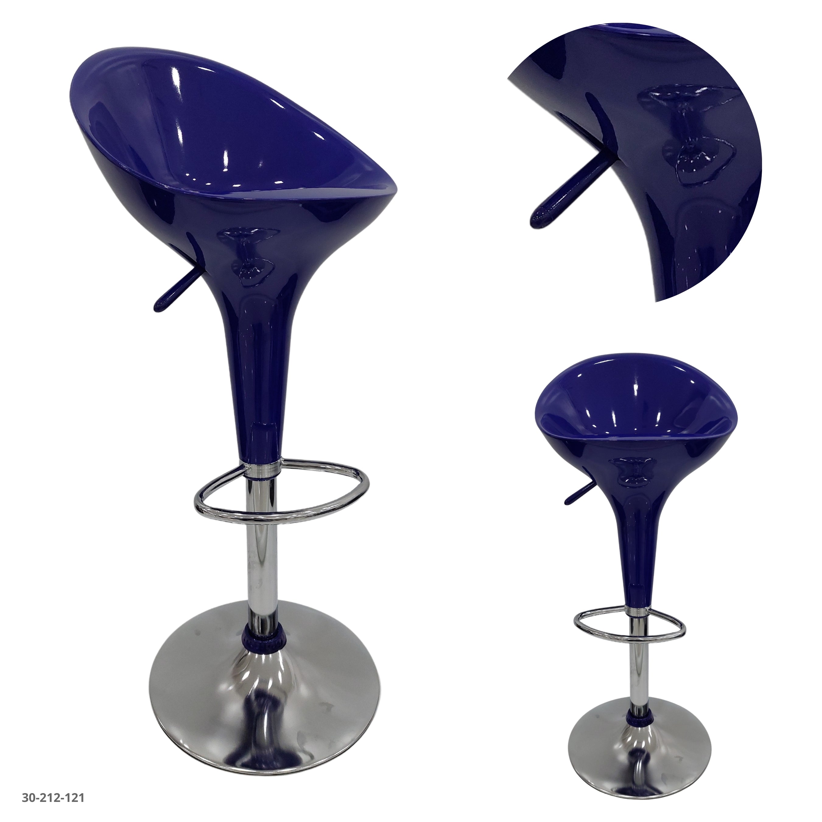 WHITE ACRYLIC BAR CHAIR / 30-212-71