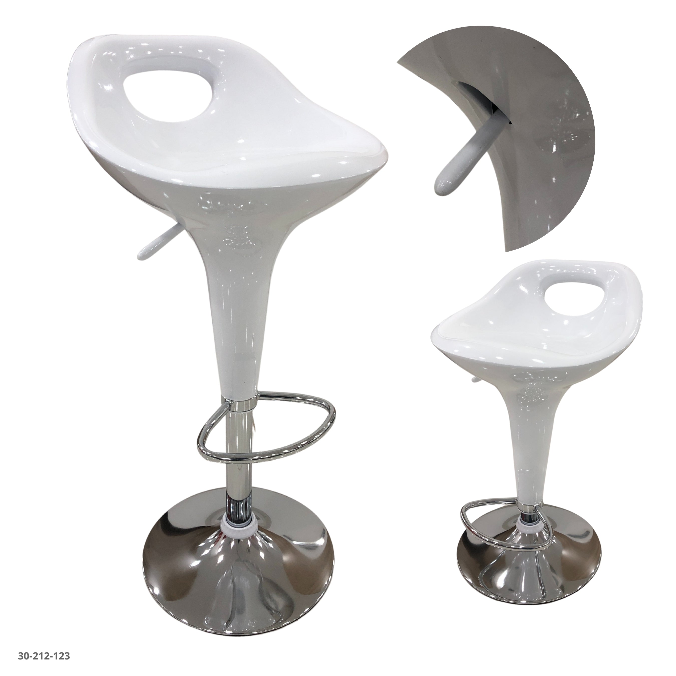 WHITE ACRYLIC BAR CHAIR / 30-212-71
