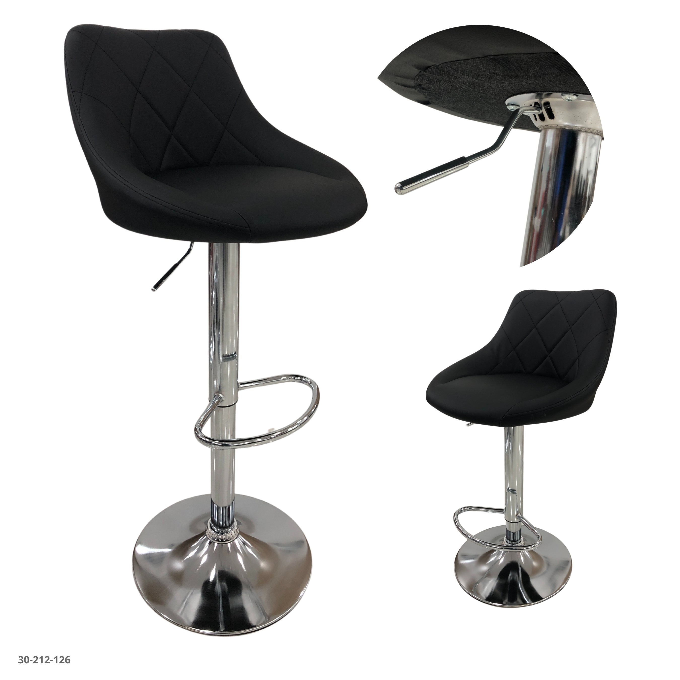 GREEN FABRIC BAR CHAIR / 30-212-88