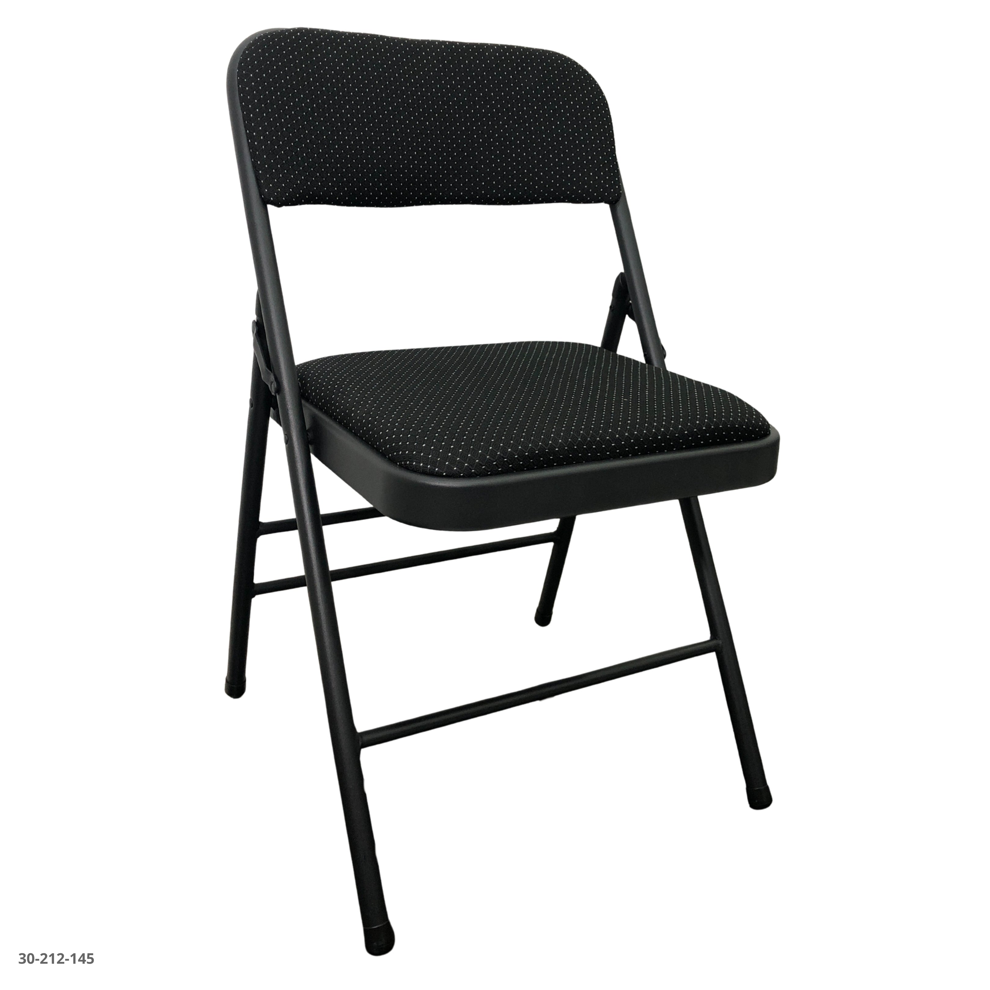 SILLA PLEGABLE DE TELA NEGRA