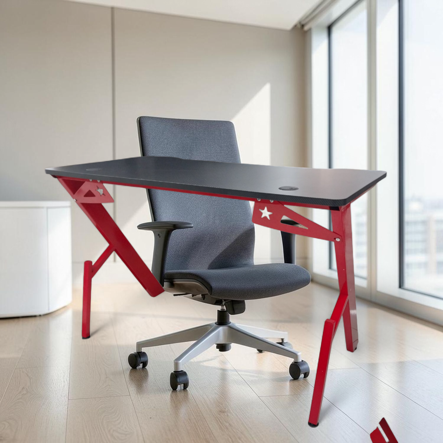 Mesa Gaming 120*60*74CM Negro en ambiente