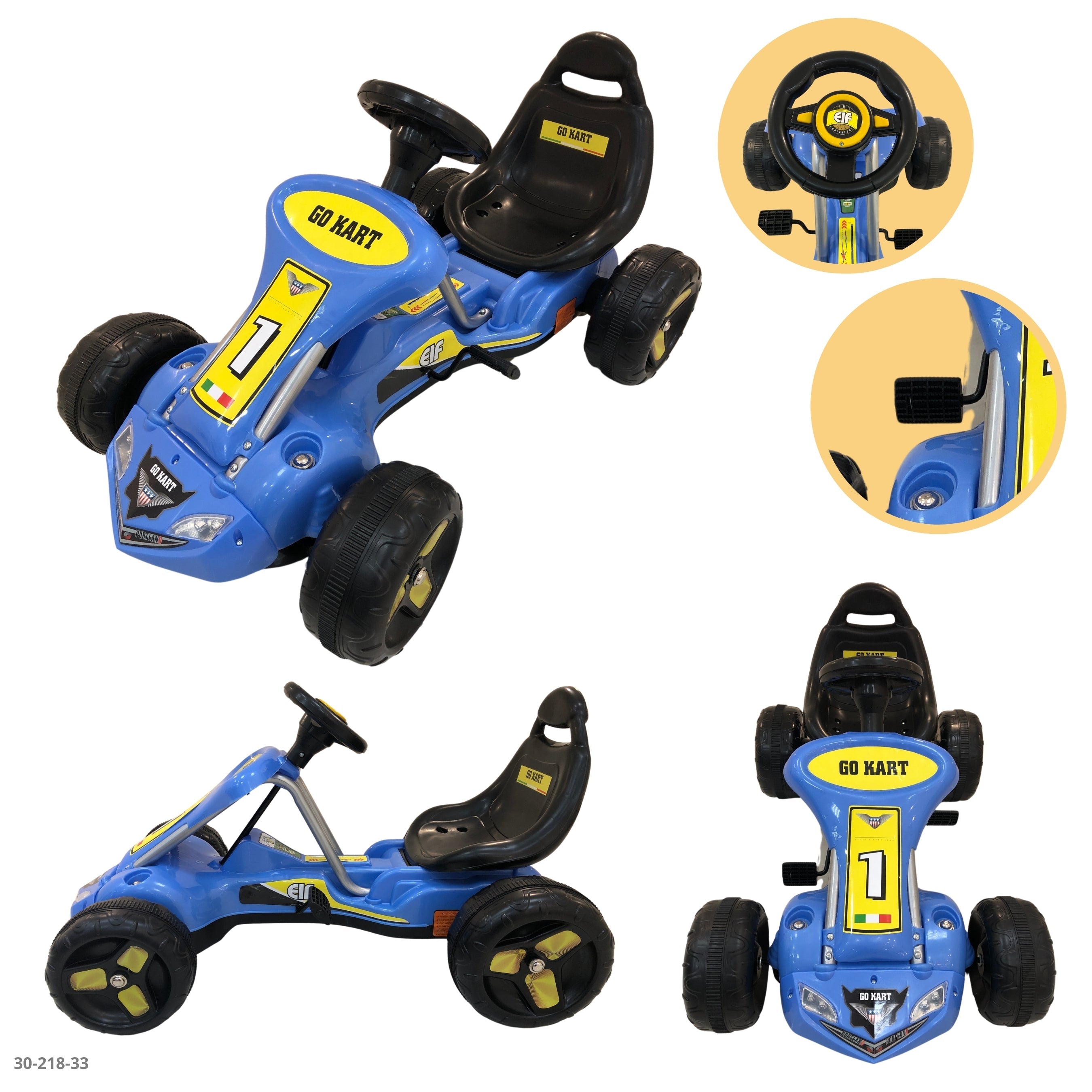 Gokart de pedal azul - producto