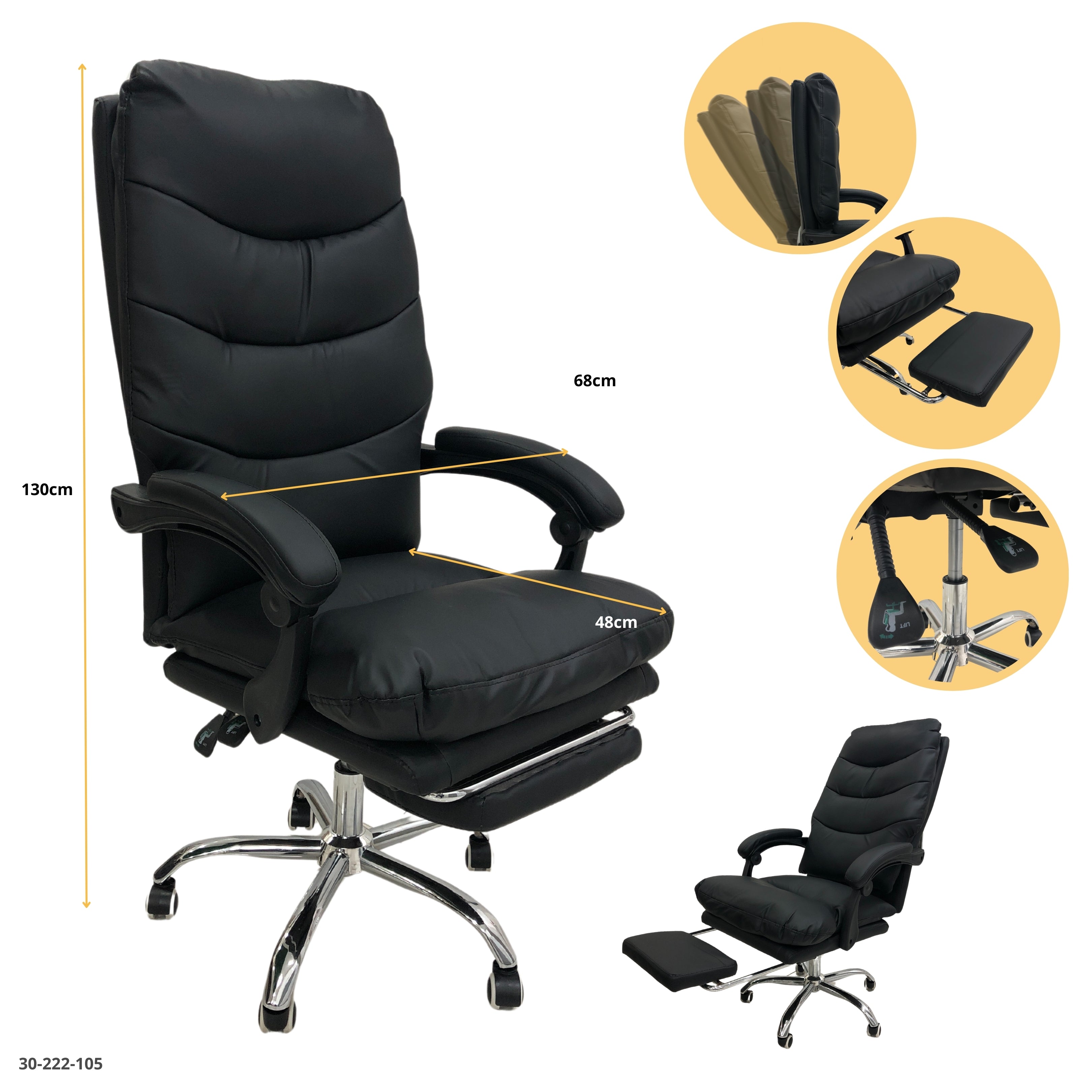 SILLA DE OFICINA NEGRA